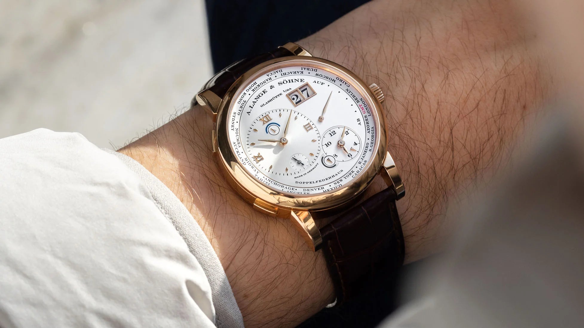 Strap Guide - A. Lange & Söhne Lange 1 Time Zone Pink Gold