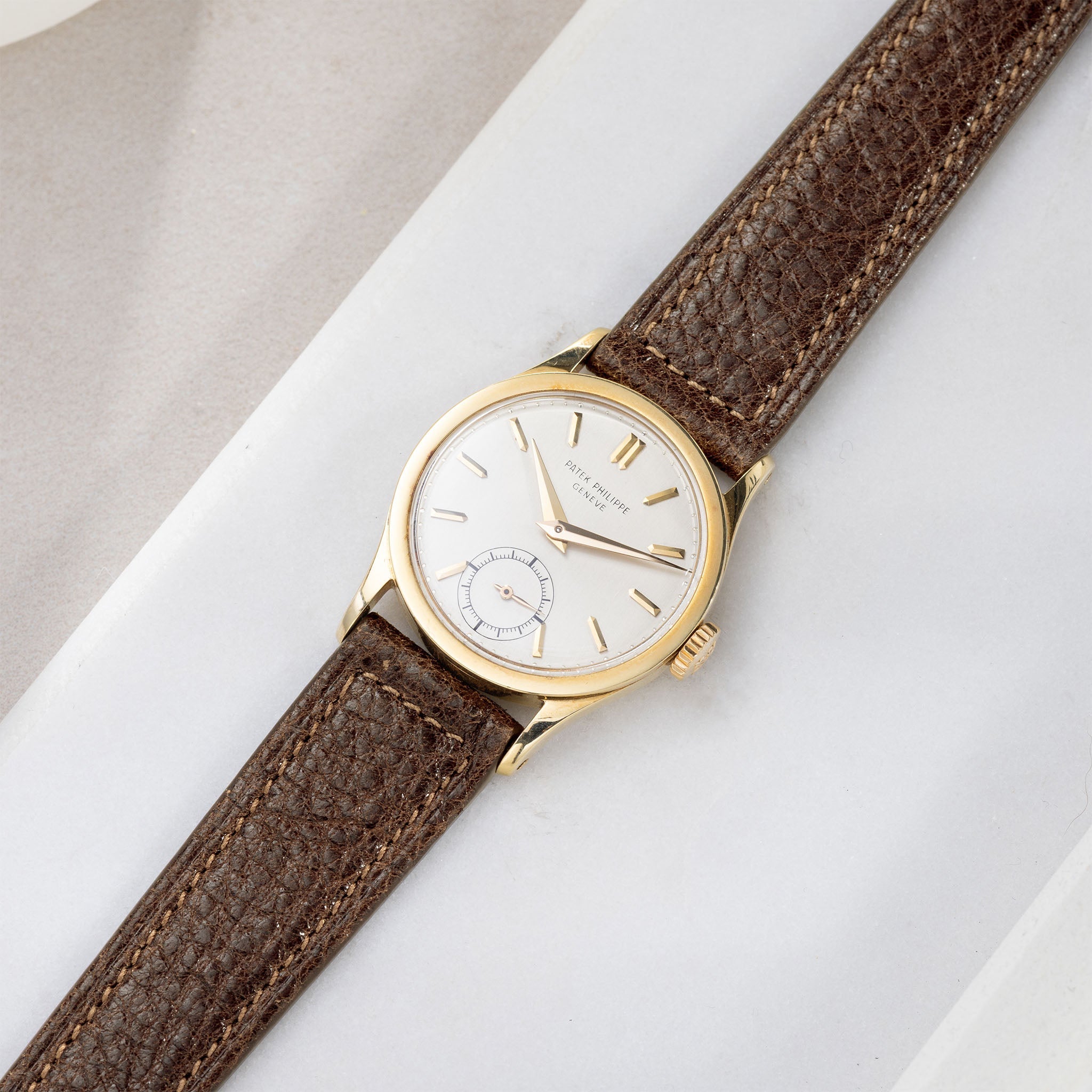 Strap for the Patek Philippe Calatrava - Soft Walnut Brown Boxed Calfskin