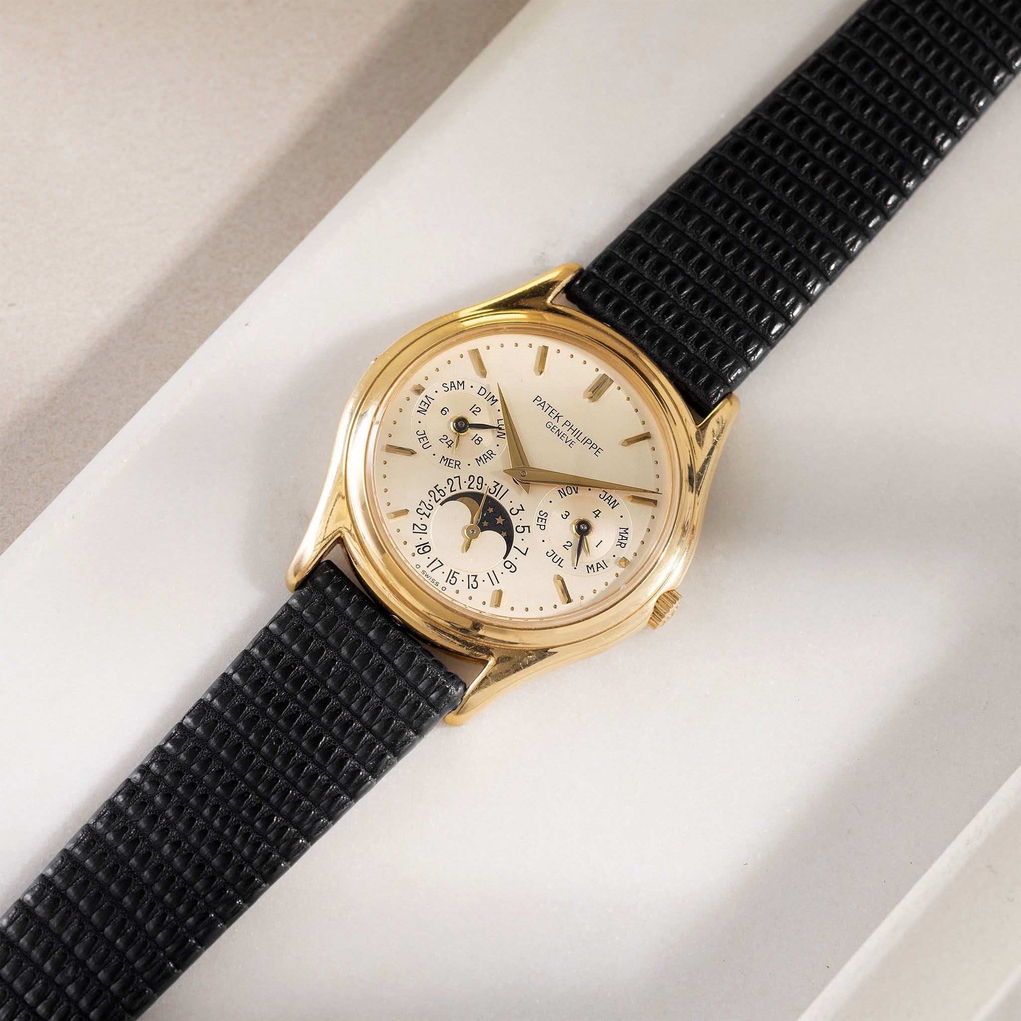 The Double Sided Black Lizard Strap - Jubilee Edition by Bulang & Sons