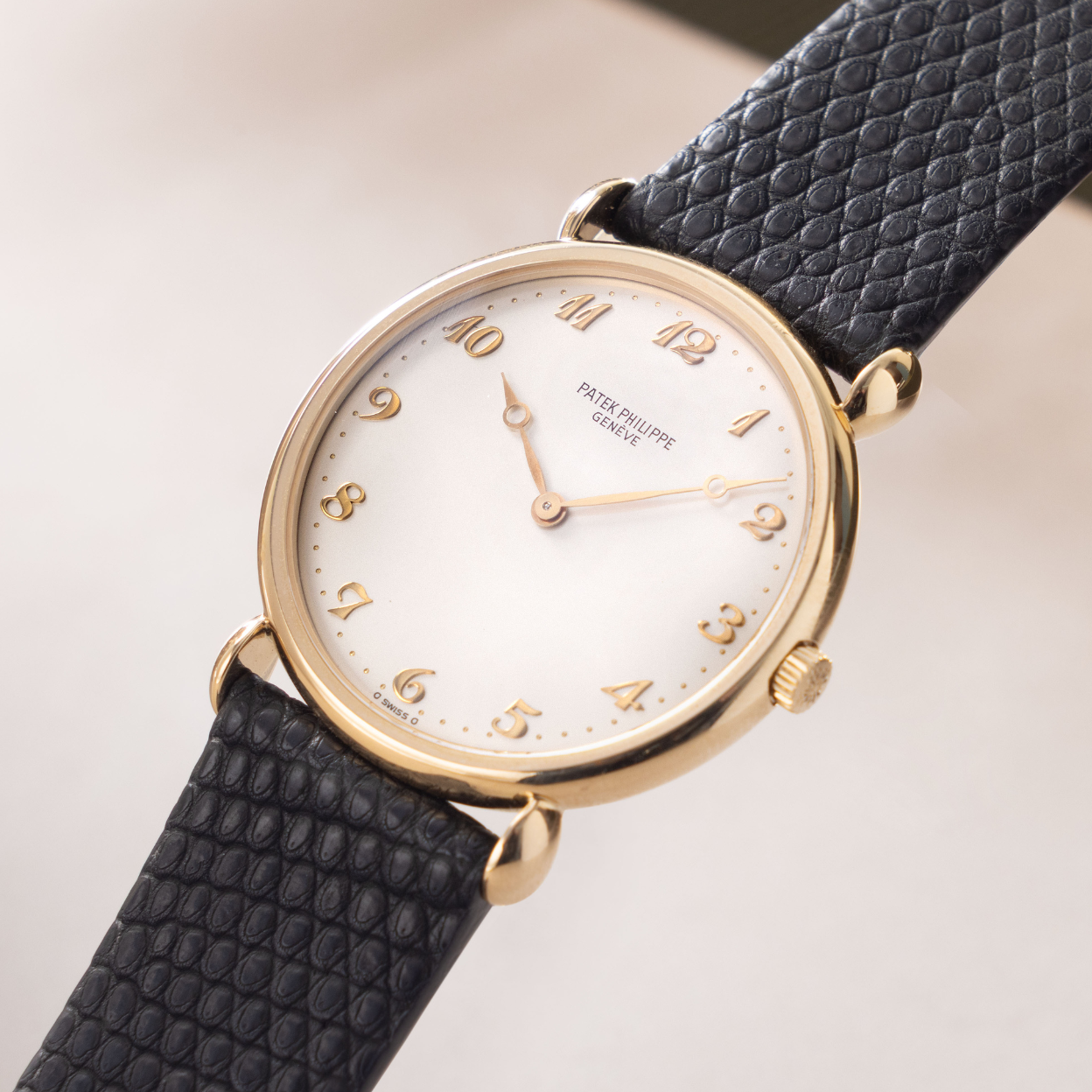 Patek Philippe Calatrava 3820J Silver Breguet Dial Tear Drop Lugs in 18k Yellow Gold