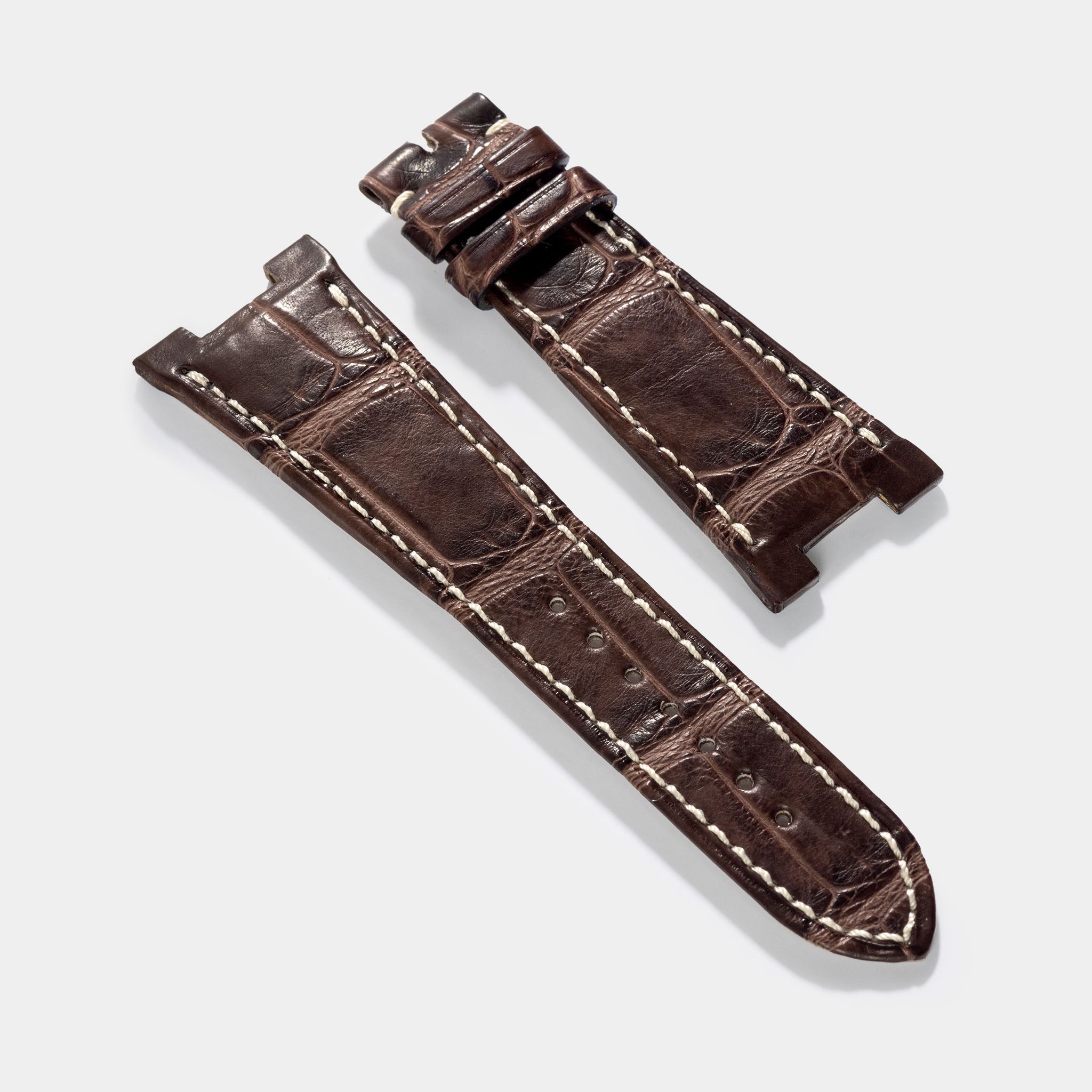 Premium Brown Alligator Leather Watch Strap for Patek Philippe Nautilu