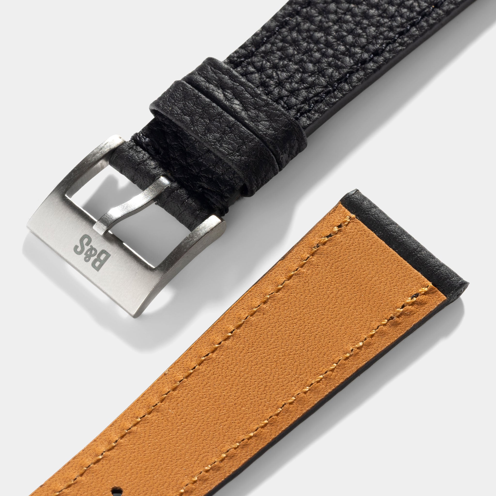 Strap for Patek Philippe 130 / 533 Chronograph - Noir Grana Leather Strap