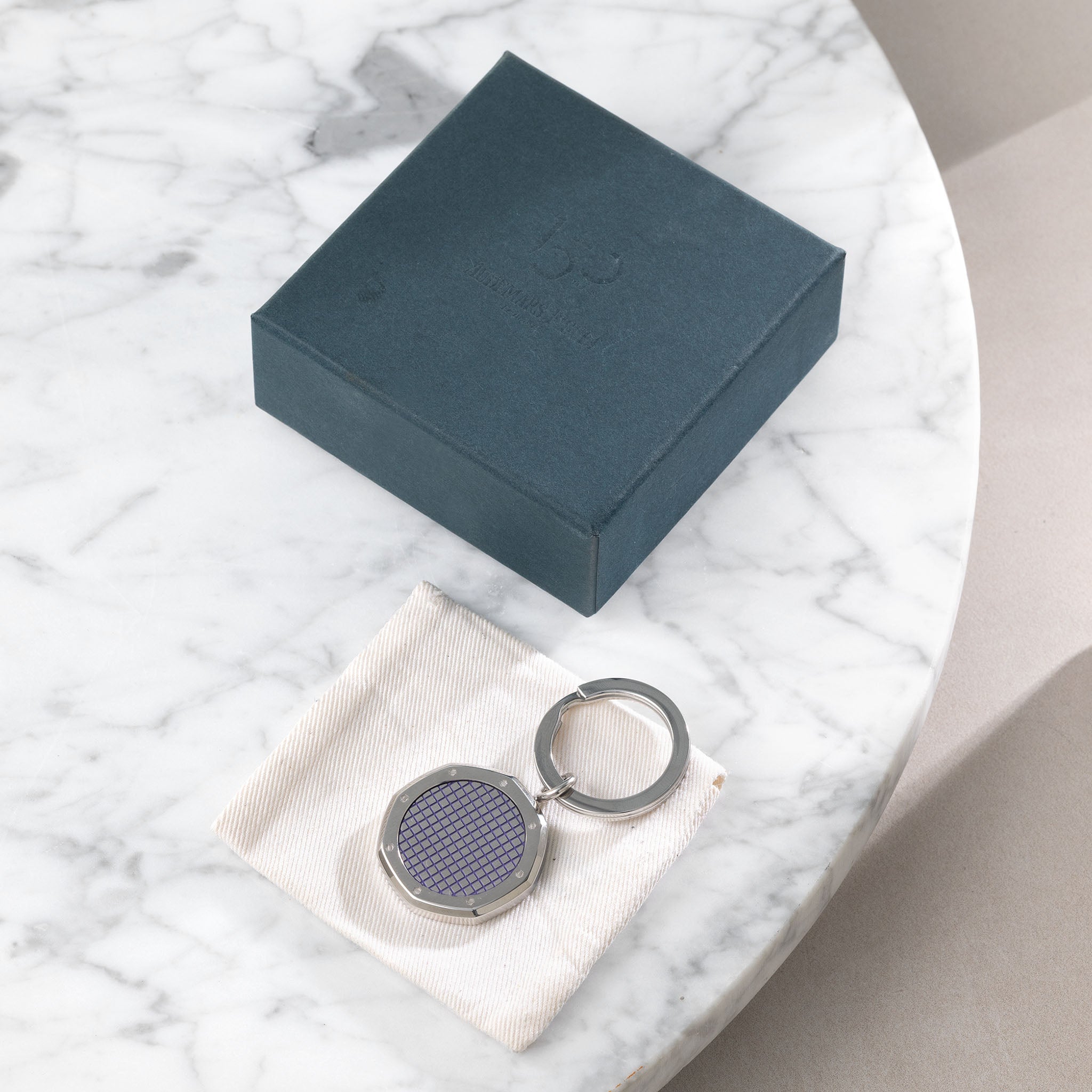 Audemars Piguet Royal Oak steel Key Ring "petite tapisserie"