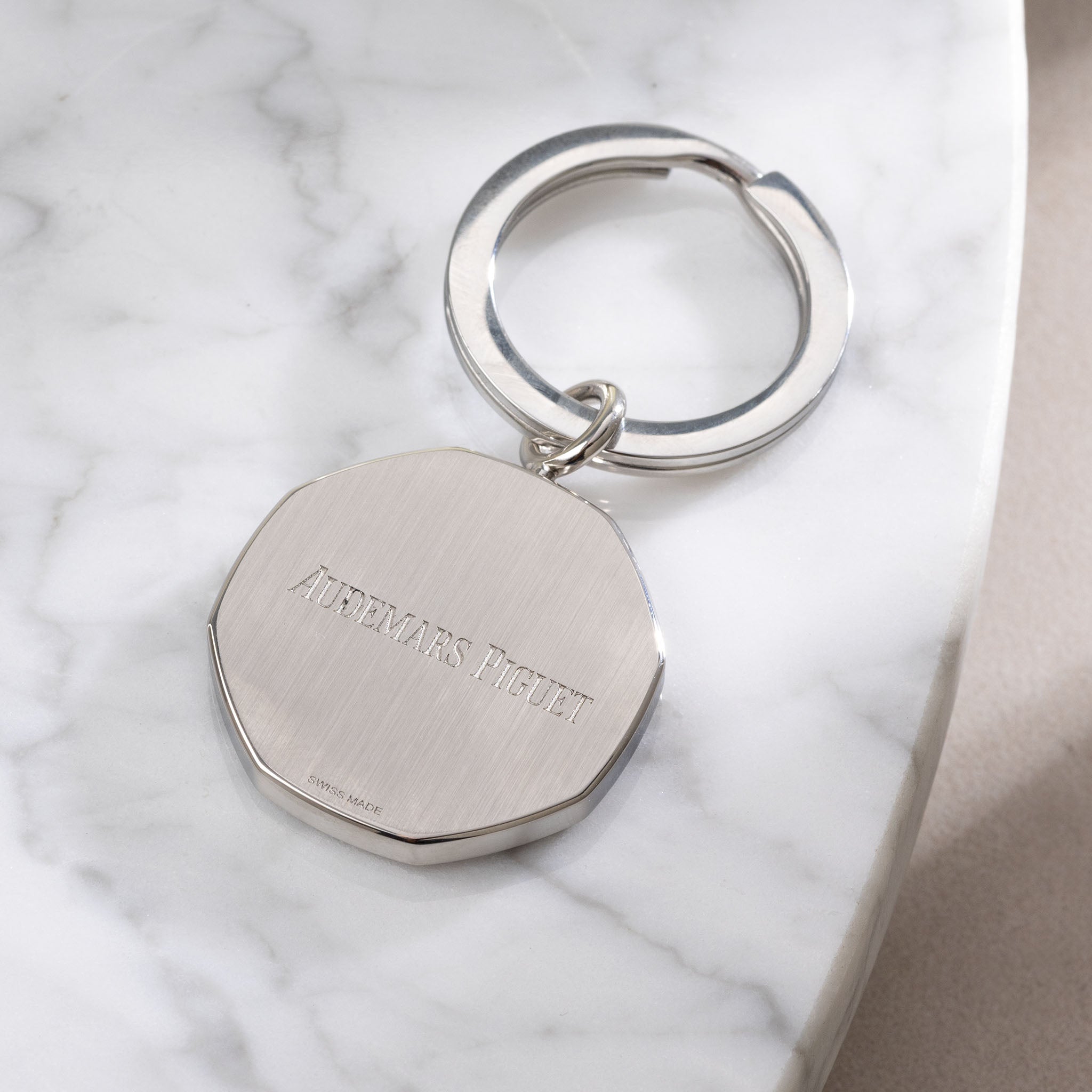 Audemars Piguet Royal Oak steel Key Ring "petite tapisserie"