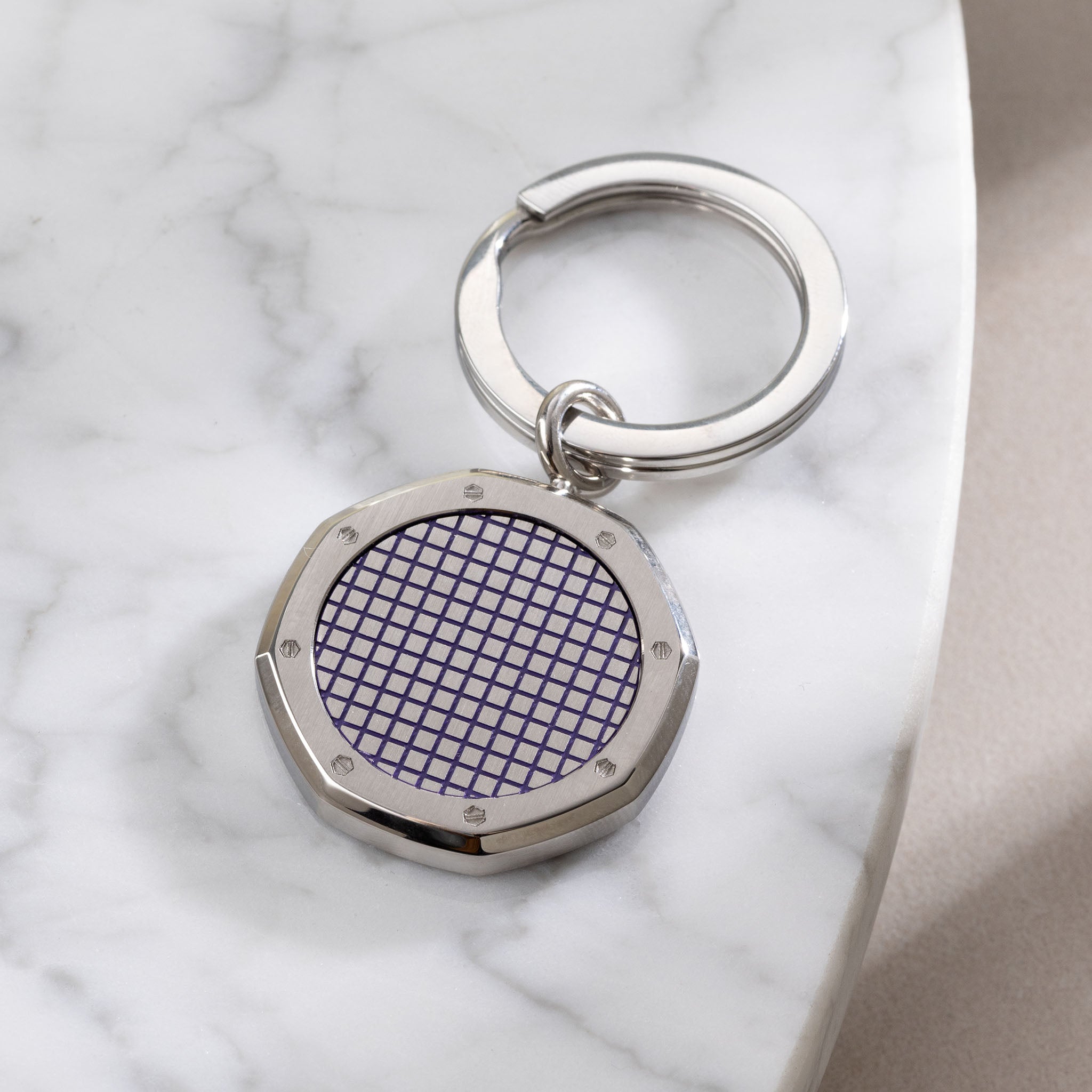 Audemars Piguet Royal Oak steel Key Ring "petite tapisserie"
