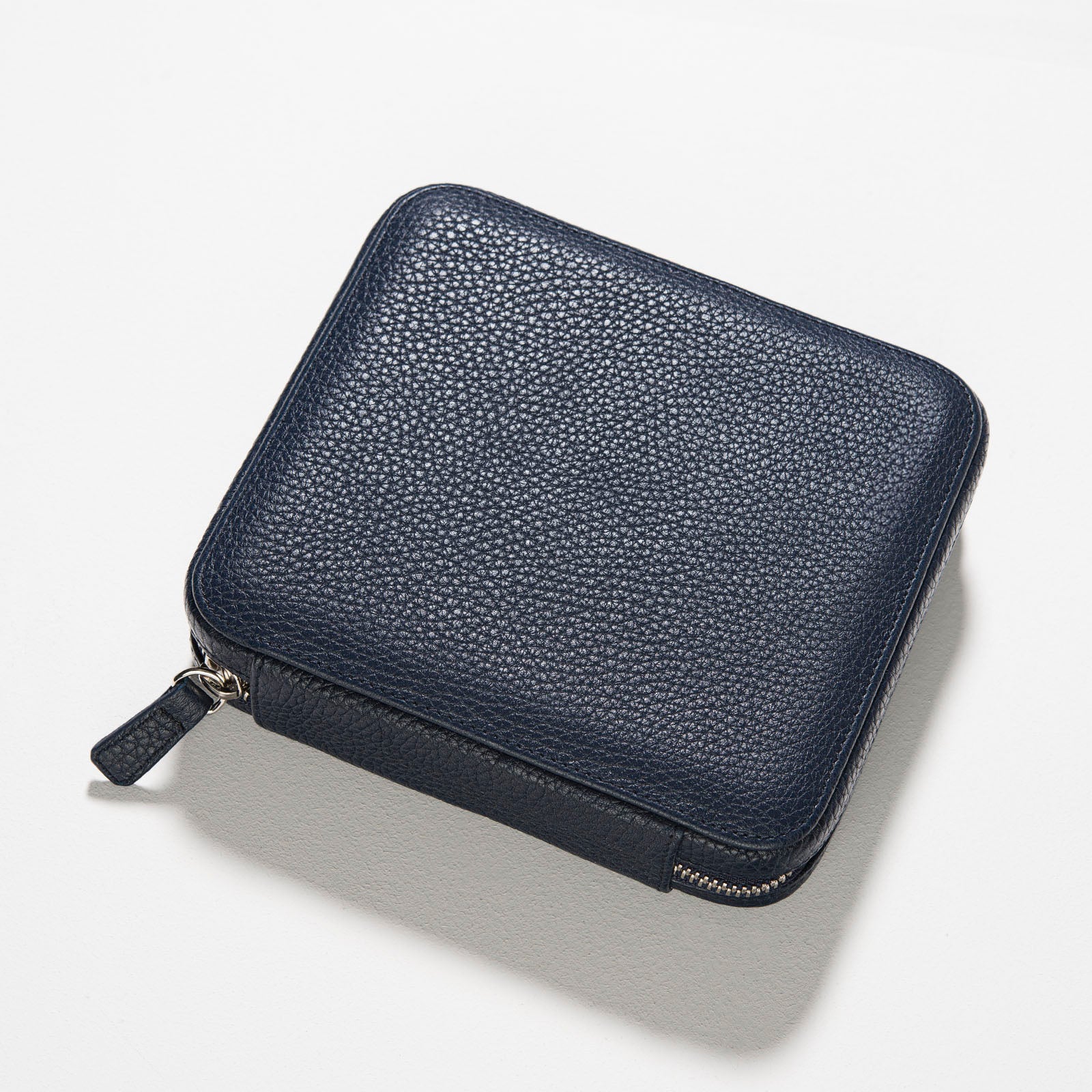 Oxford Blue 4 Watch Leather Zip Folder