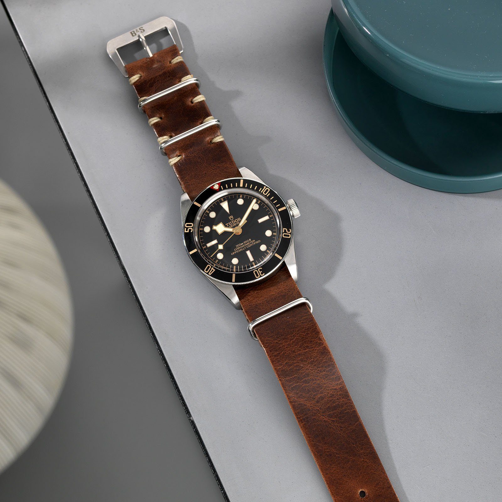 Siena Brown Single Pass Leather Watch Strap