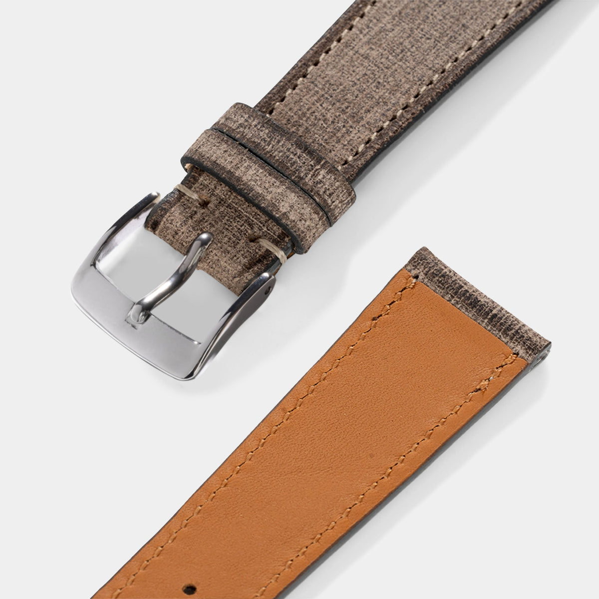 xLinen Leather Watch Strap - Elegant Grey