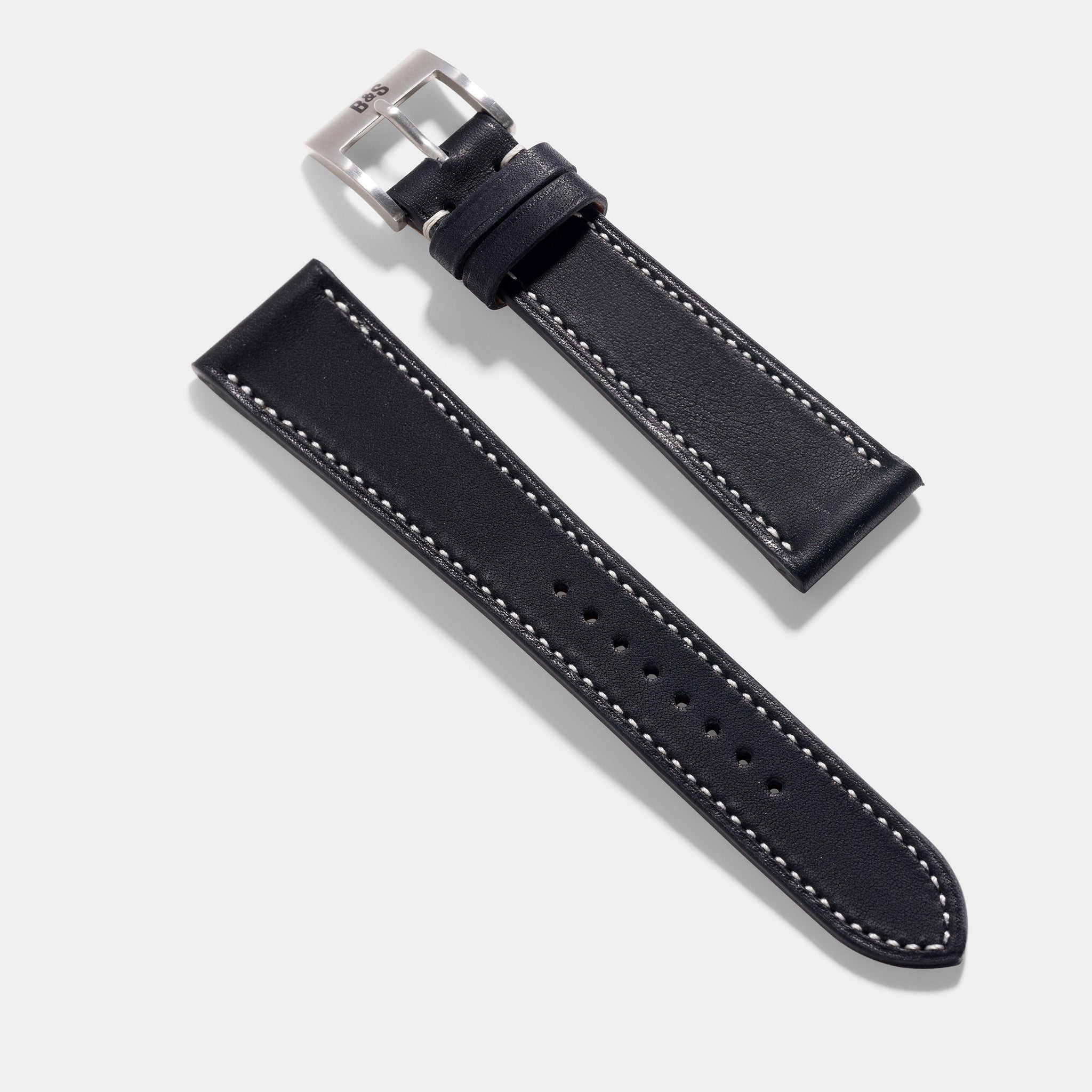 Strap for Tudor Black Bay 54 Chevalin Black Leather Watch Strap