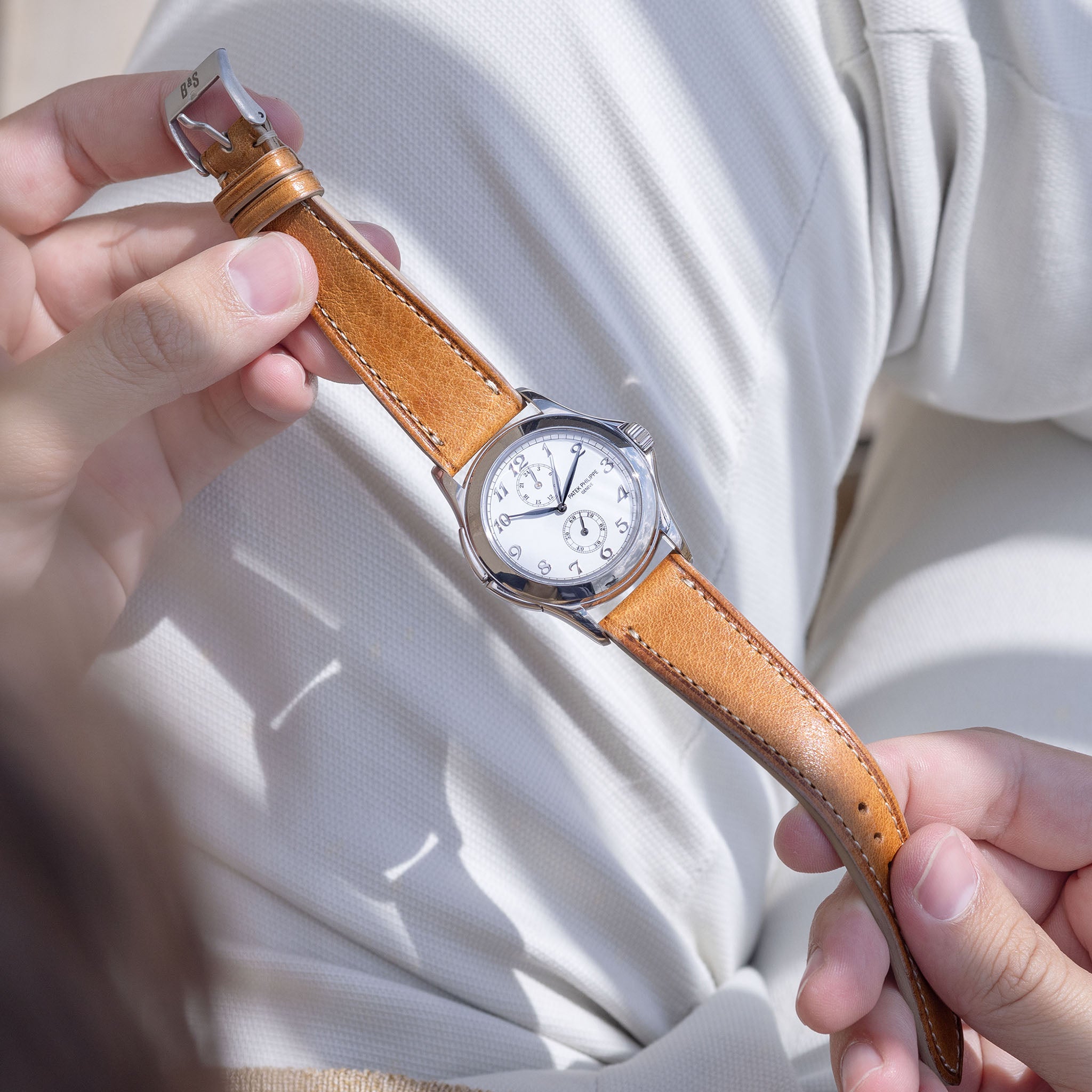 Cosaro Brown Retro Leather Watch Strap