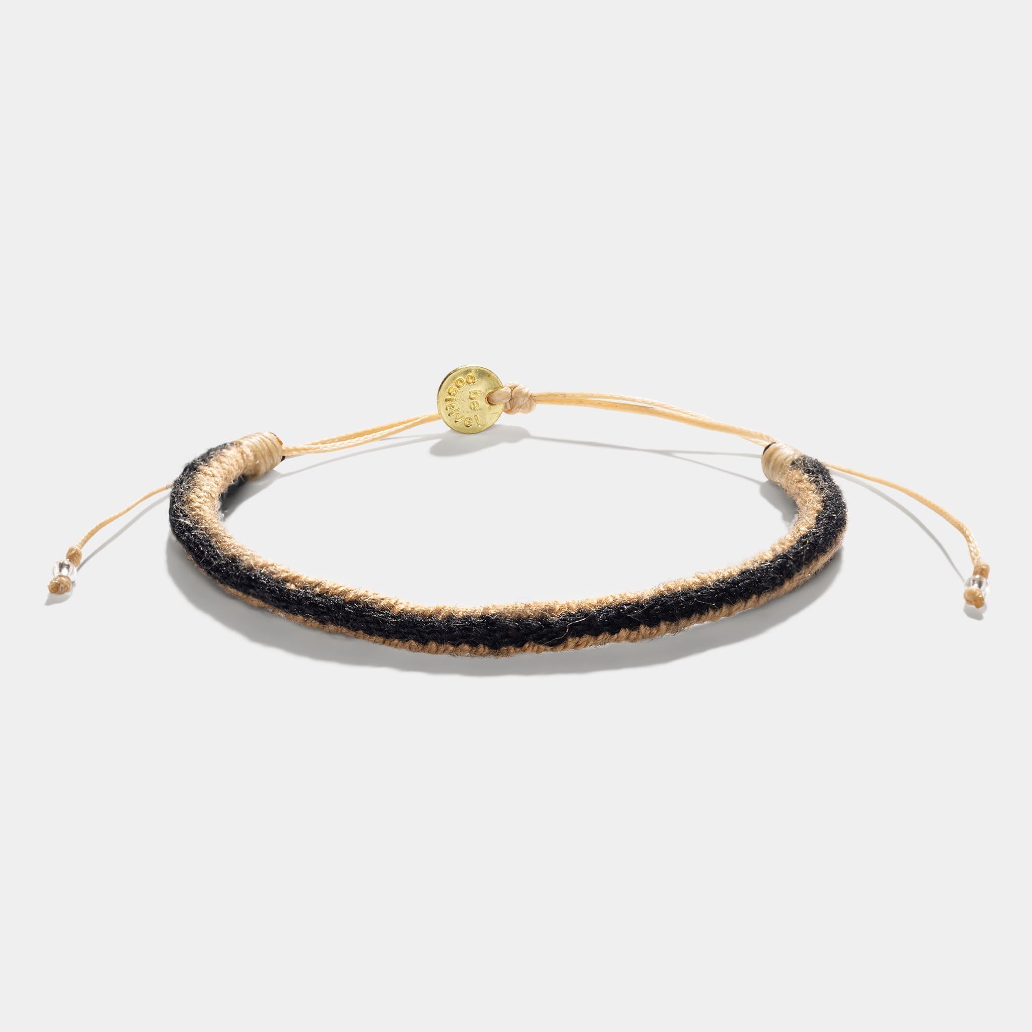 Guanabana Woven Bracelet – Black Beige Argantina