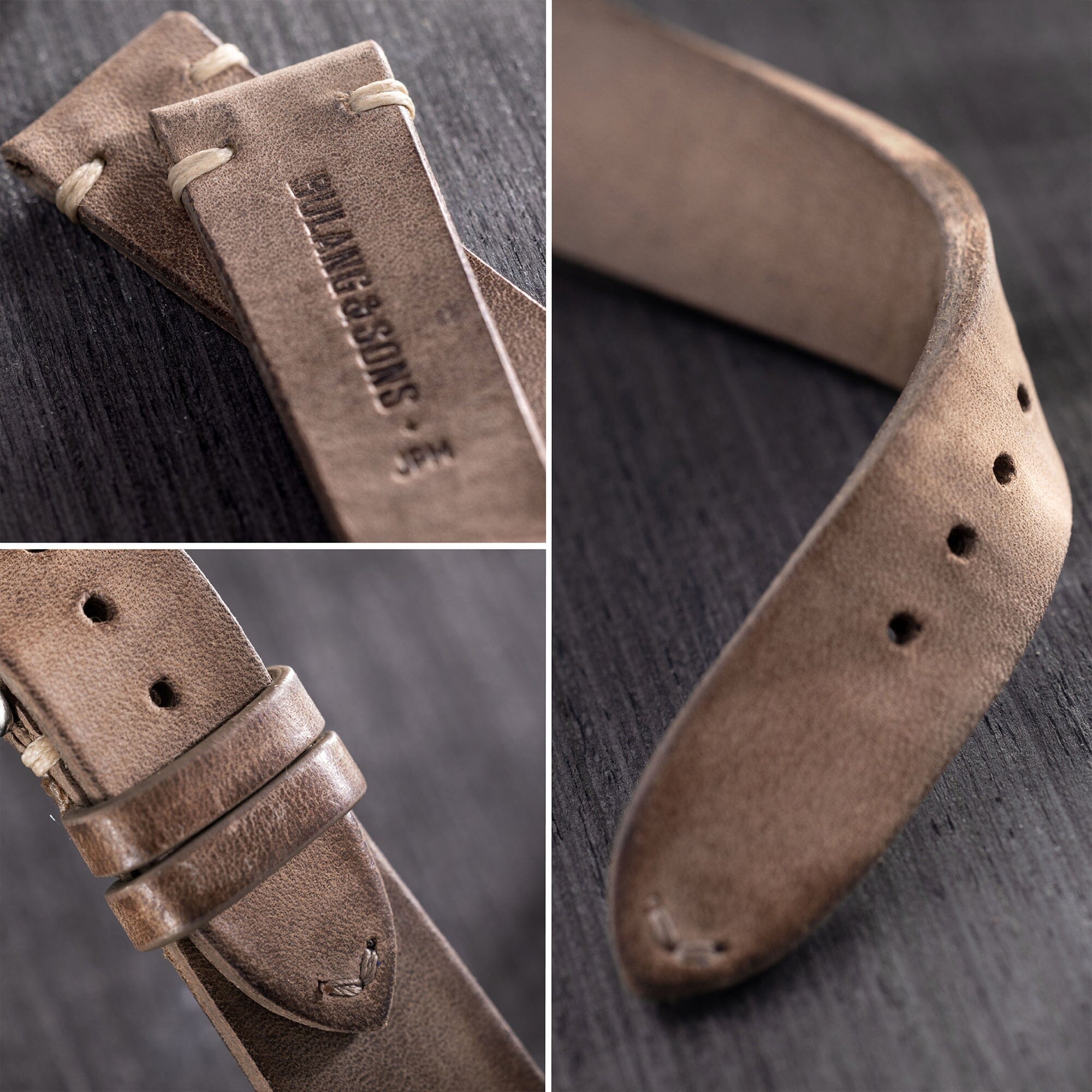 Strap for Apple Watch Ultra - Smoke Grey Leather