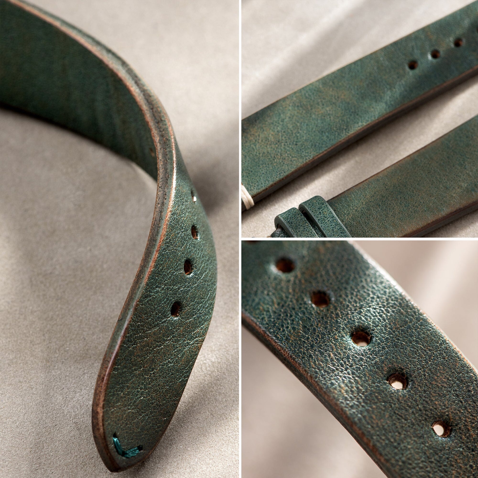 Strap for Apple Watch Ultra - Vintage Green Leather