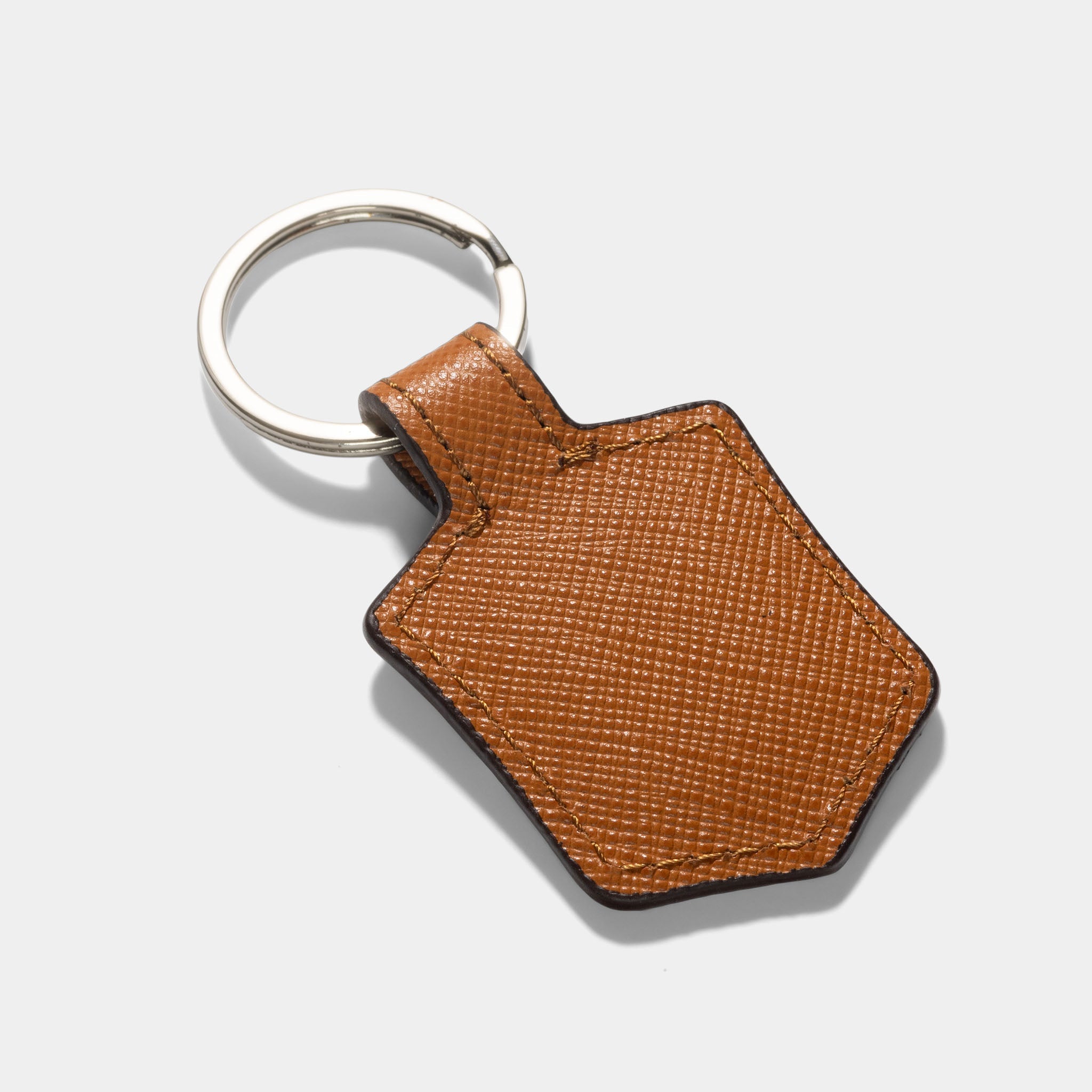 Patek Philippe Tan brown Saffiano Leather key ring