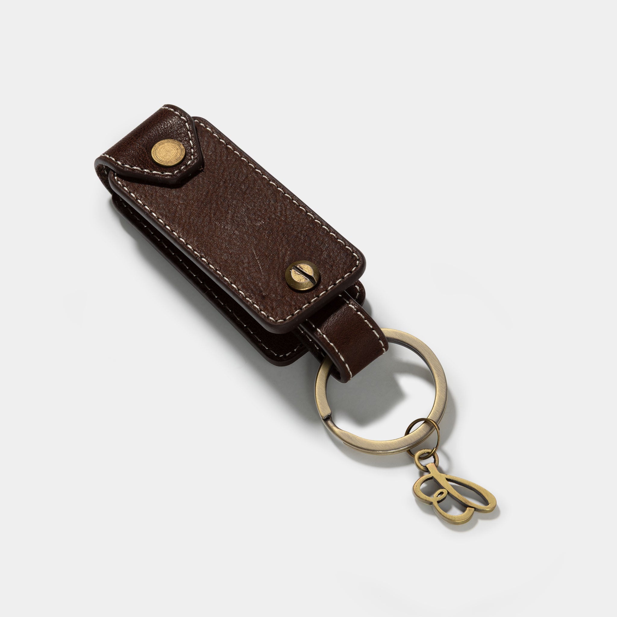 Breitling Chestnut Brown Leather Key Hanger