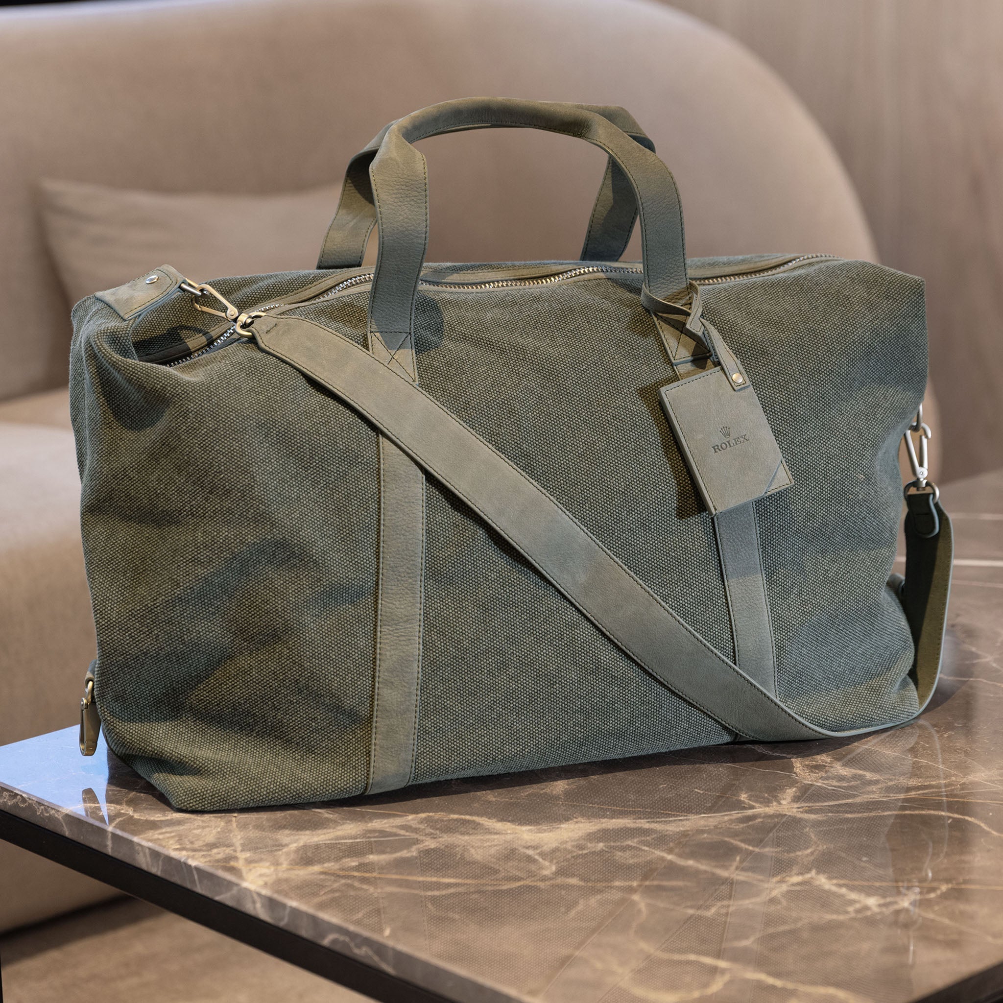 Rolex Green Canvas ravel Bag