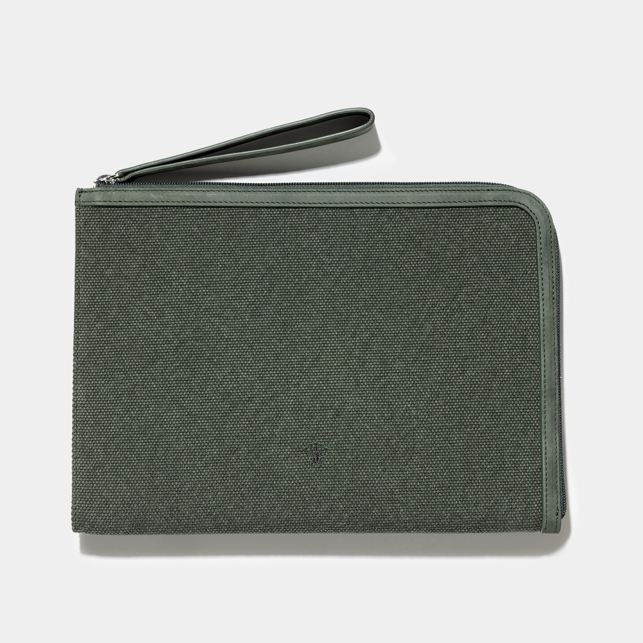 Rolex Green canvas clutch