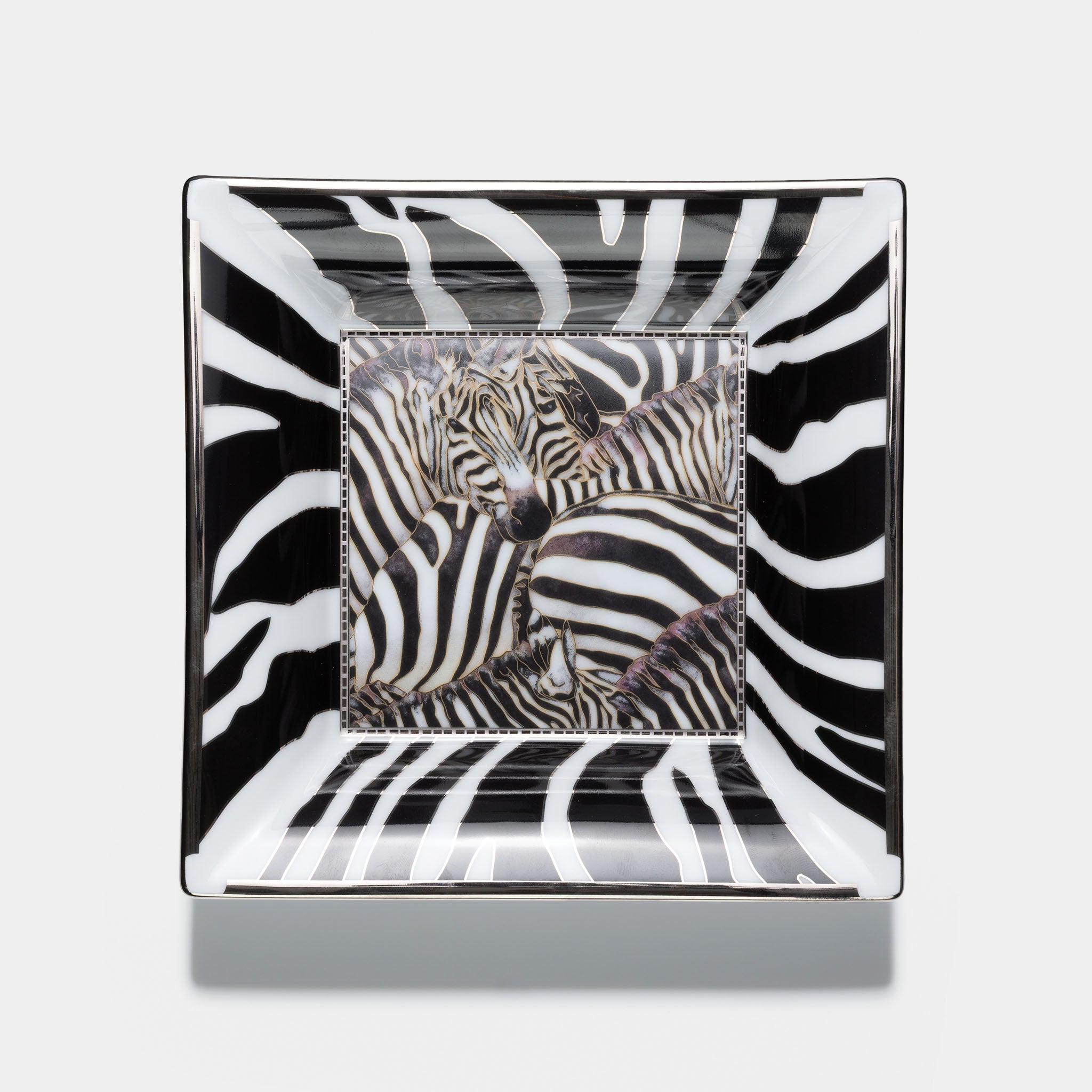 Patek Philippe porcelain "Zebra " Limoges Vide Poche Dish Trinket