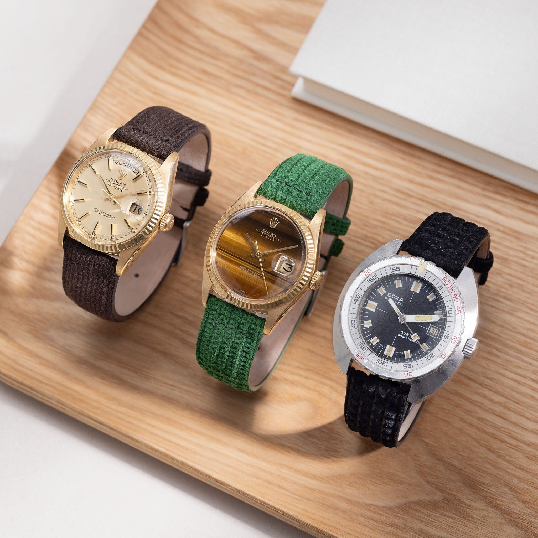 Ziggy Green Suede Leather Watch Strap