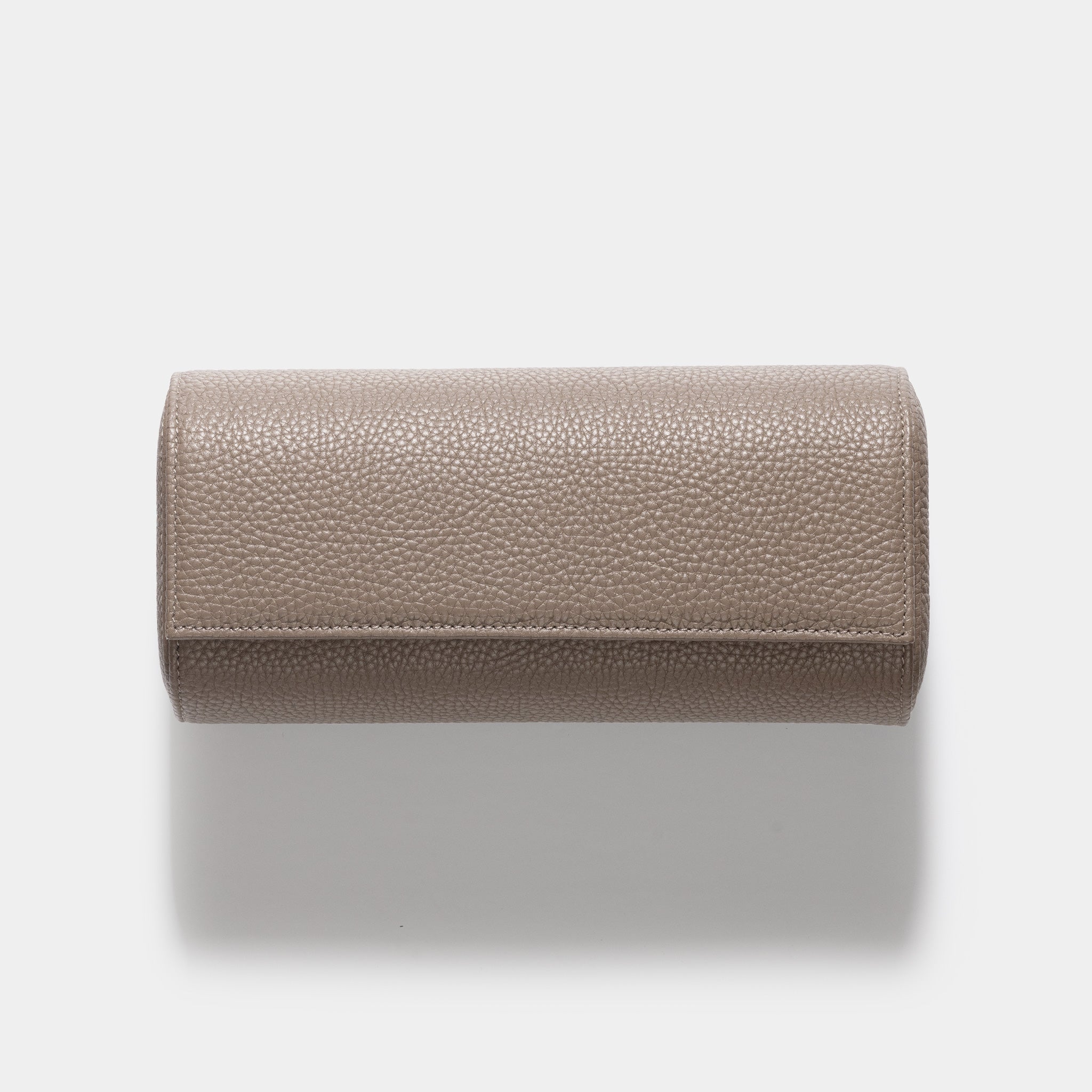 OVAL 3 WATCH TAUPE LEATHER WATCH BOX