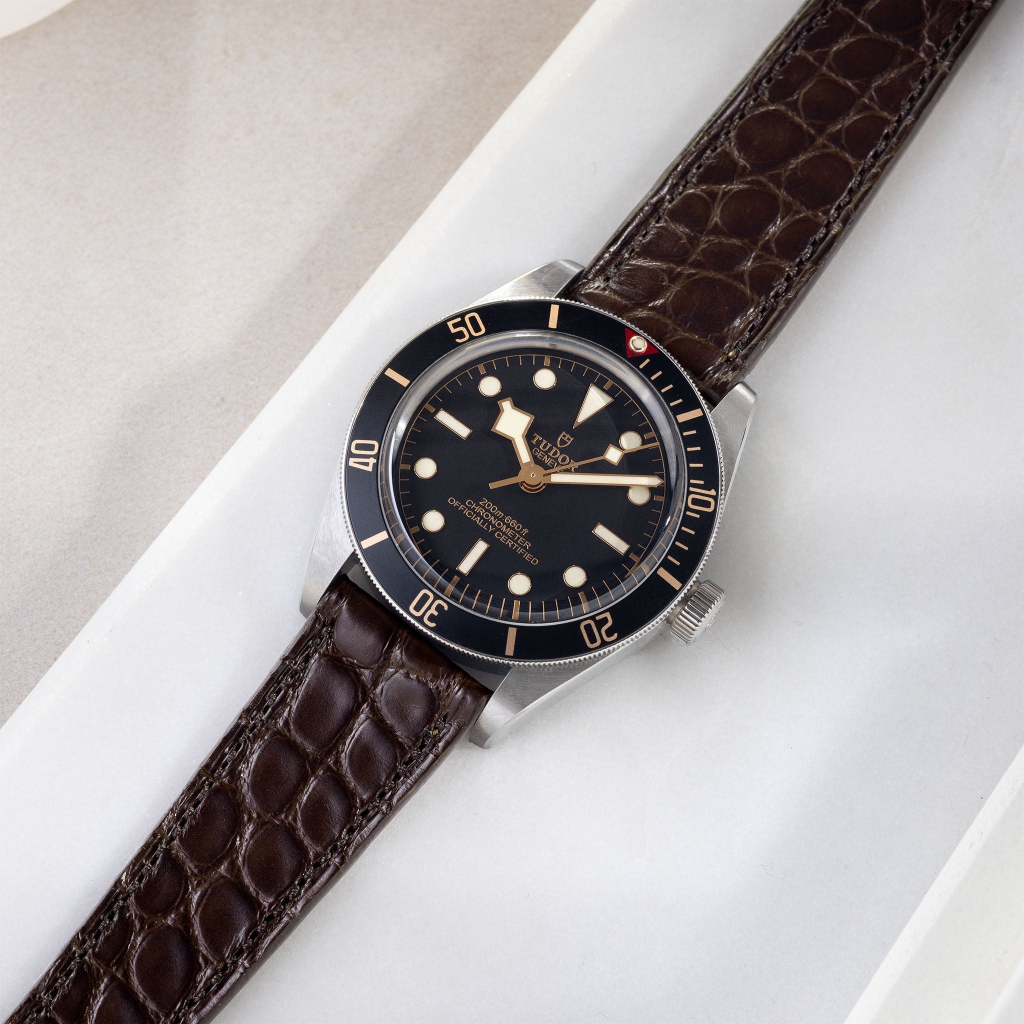 Deep Dark Brown Alligator Watch Strap