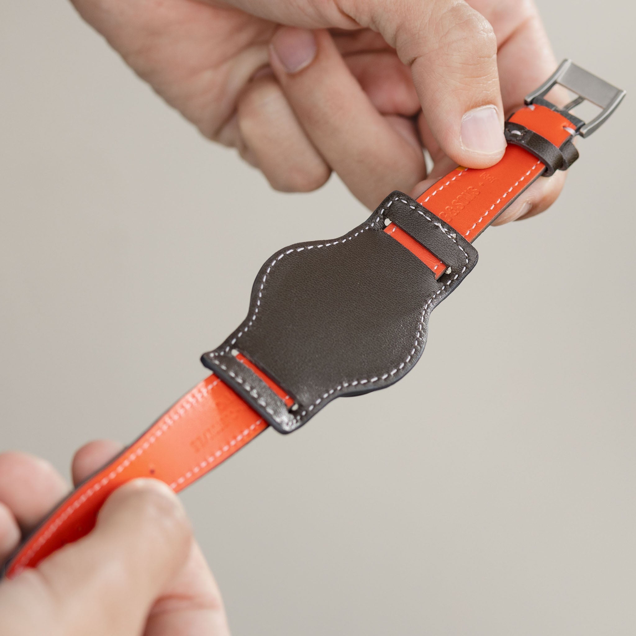 The Falco Bund Strap - Thin Grey Goat Skin