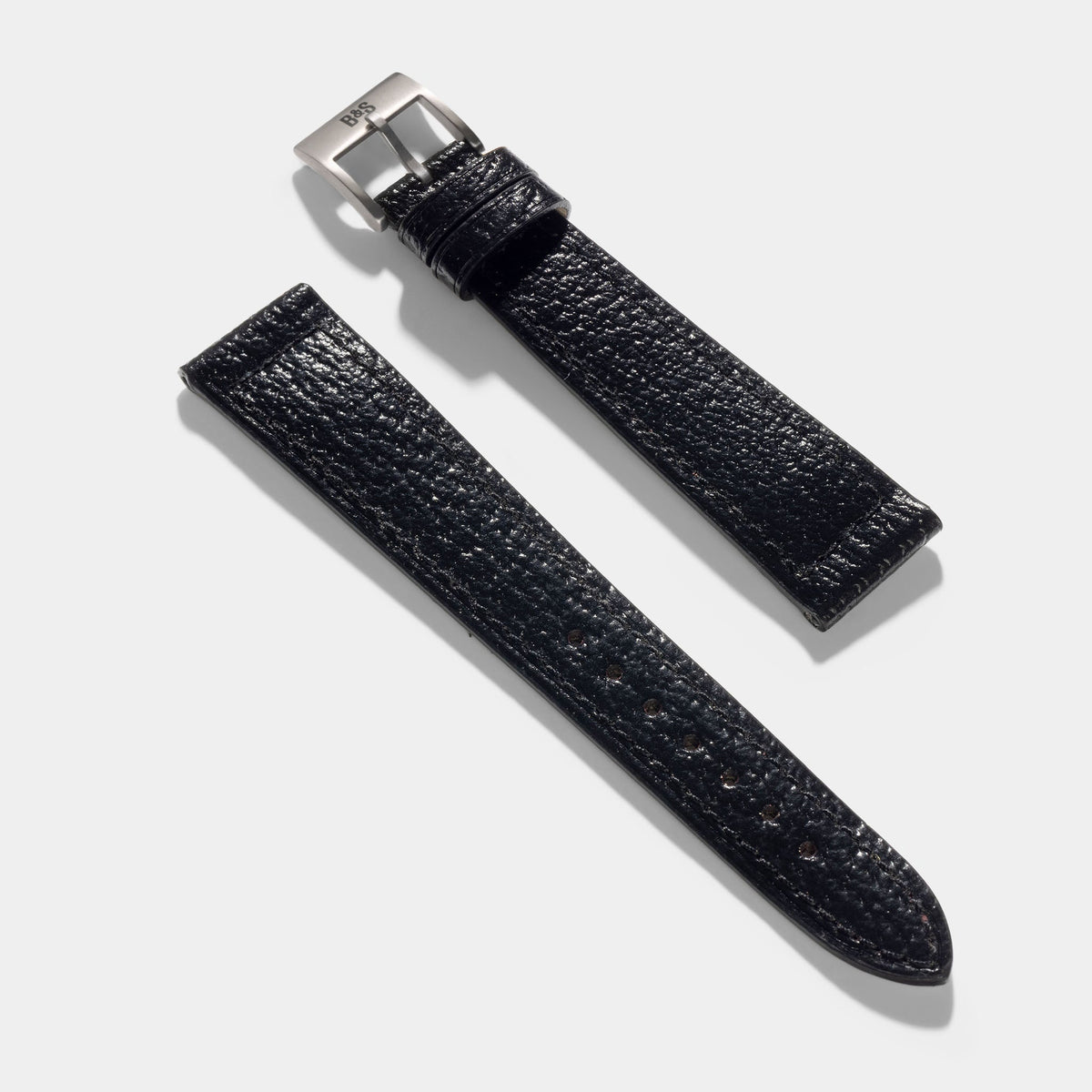 Black Boxed Pigskin Watch Strap – Classic Dress