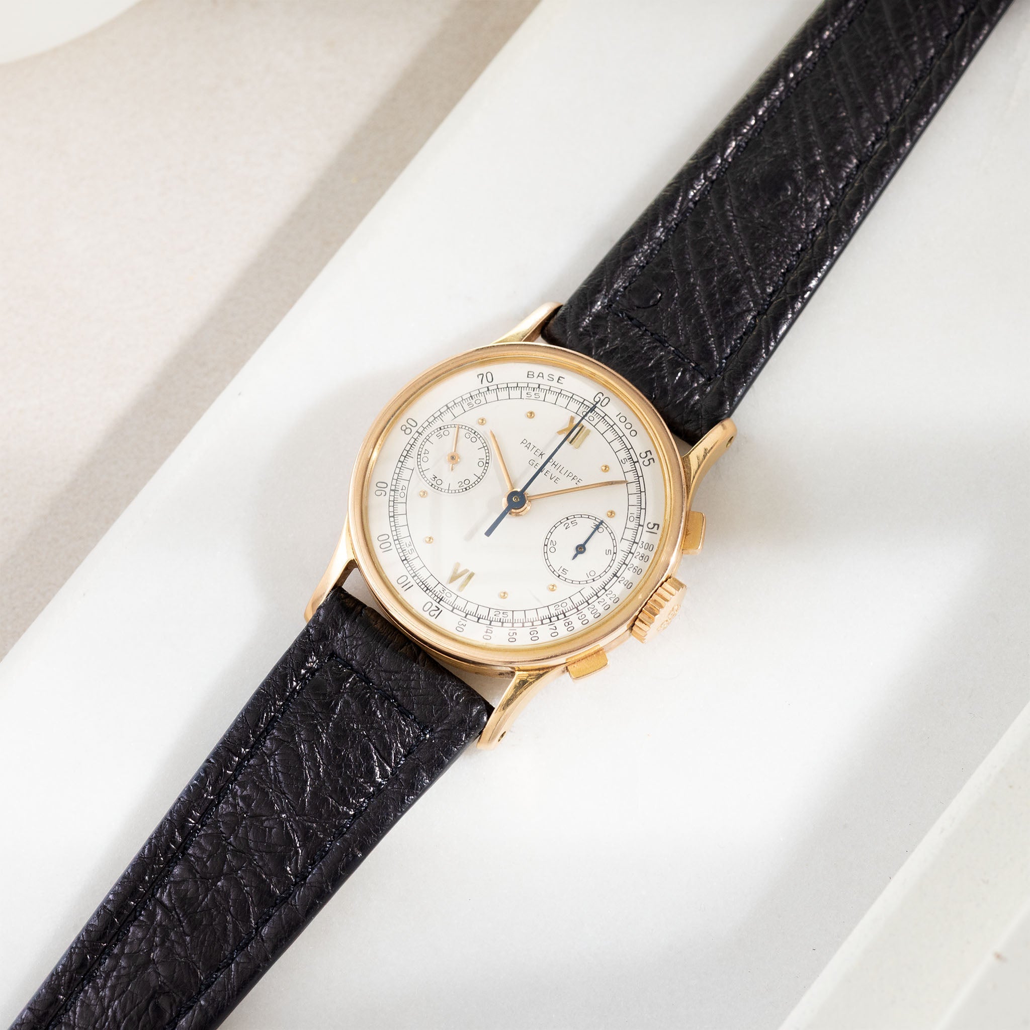 Strap for the Patek Philippe Calatrava - Black Sculptured Ostrich
