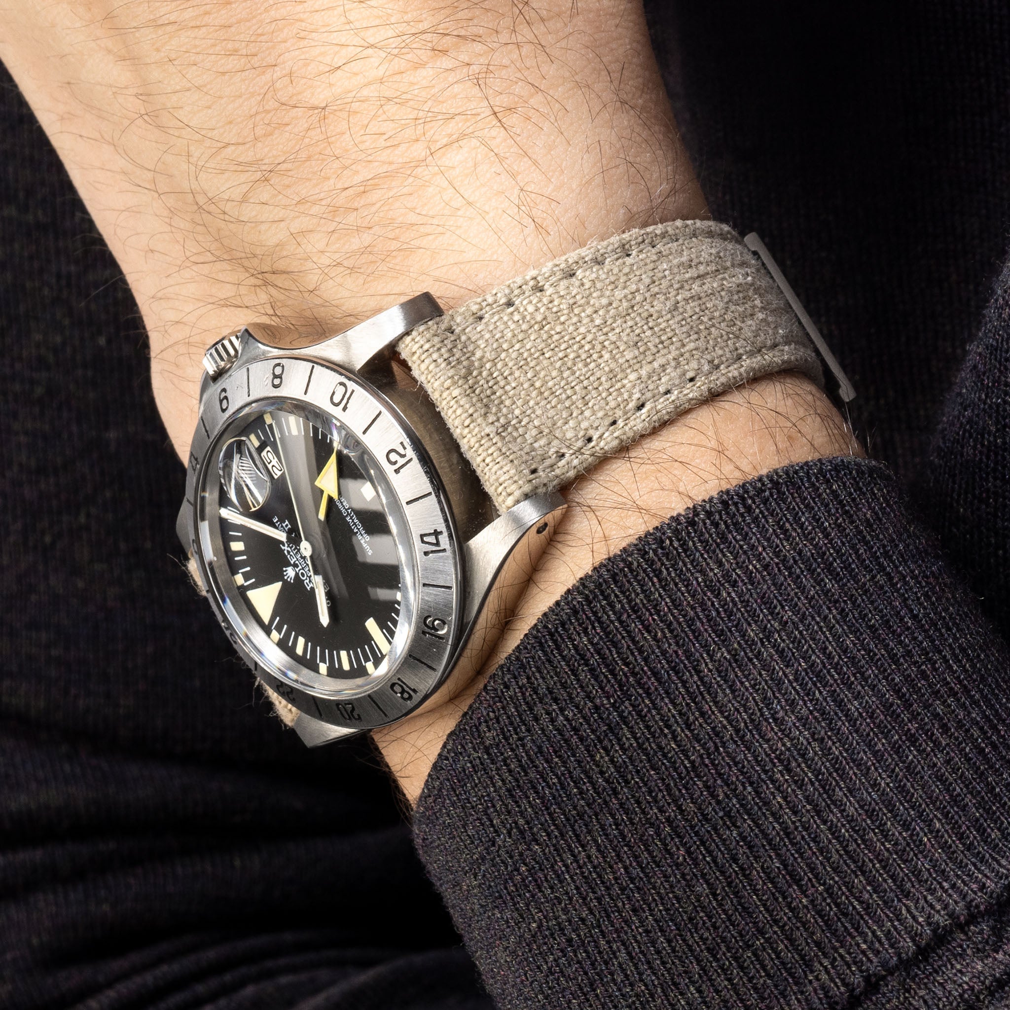 Linen Sand Canvas Watch Strap