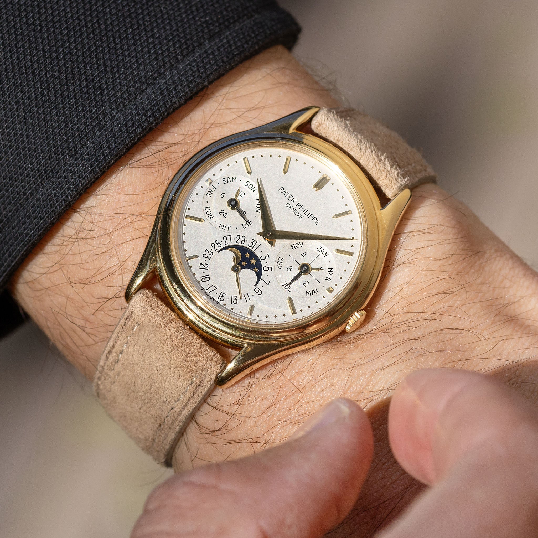 Dune Brown Suede Watch Strap – Classic Dress