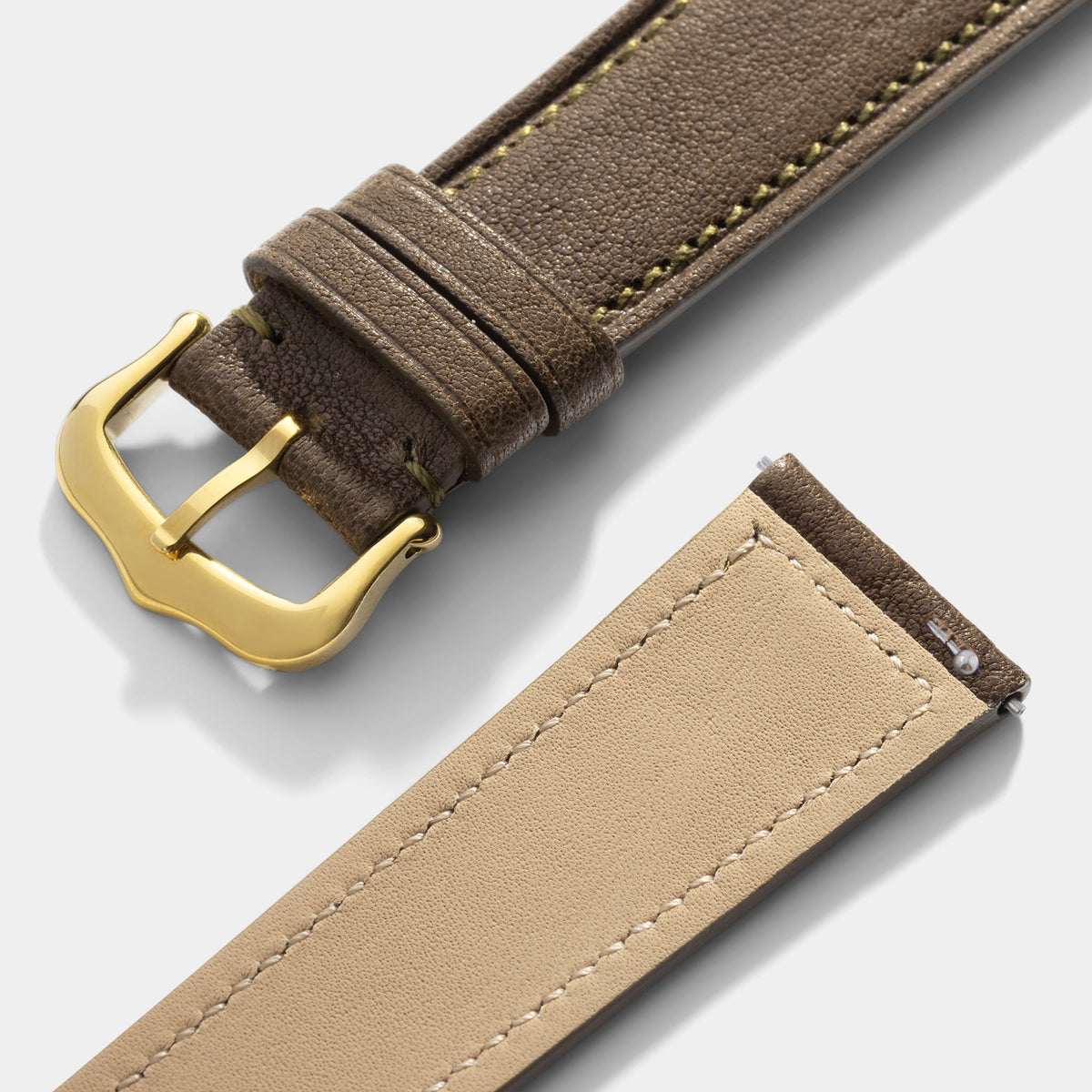 Strap for Cartier Tank Louis (2021 - Today) - Olive Green Boxed Calfskin