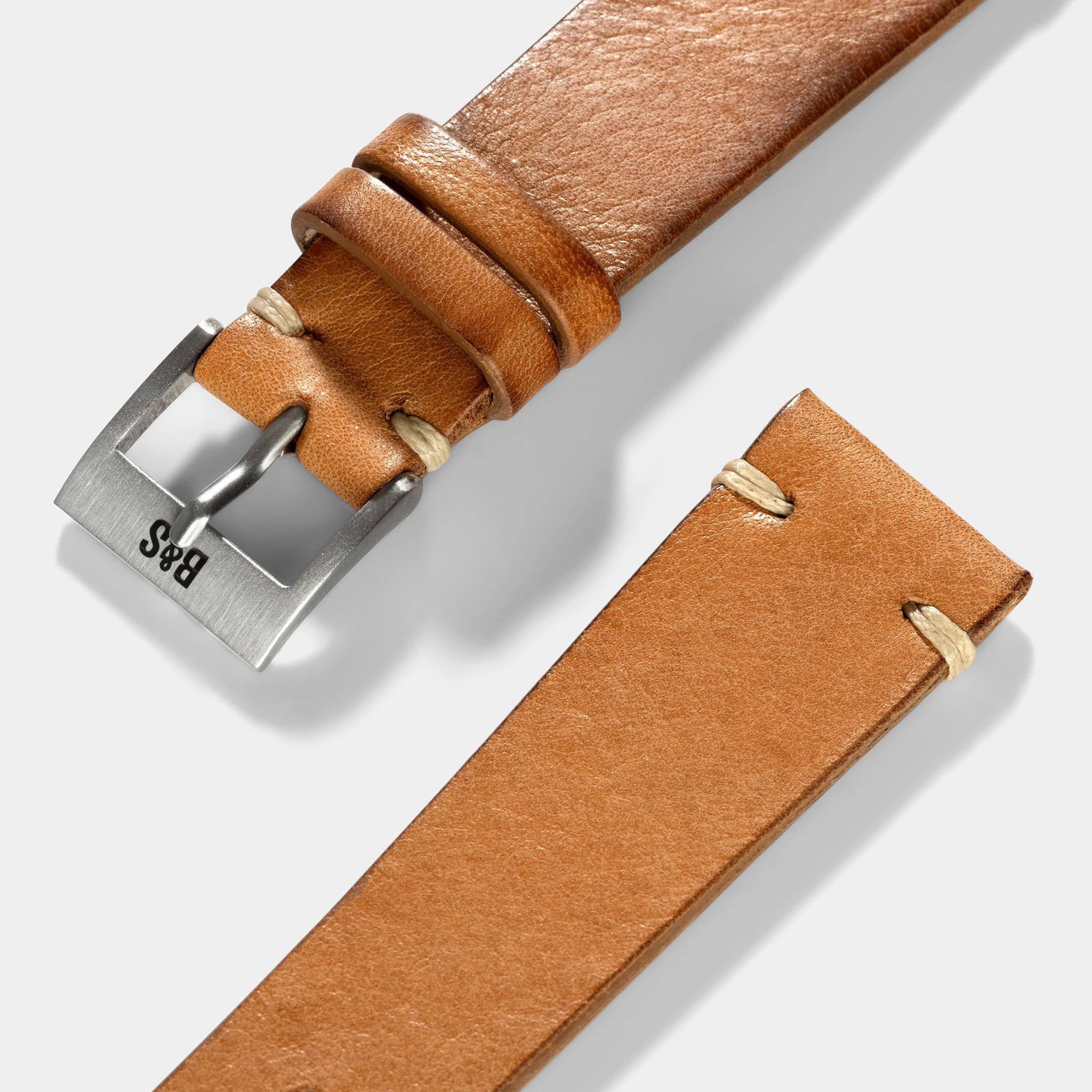 Caramel Brown Leather Watch Strap