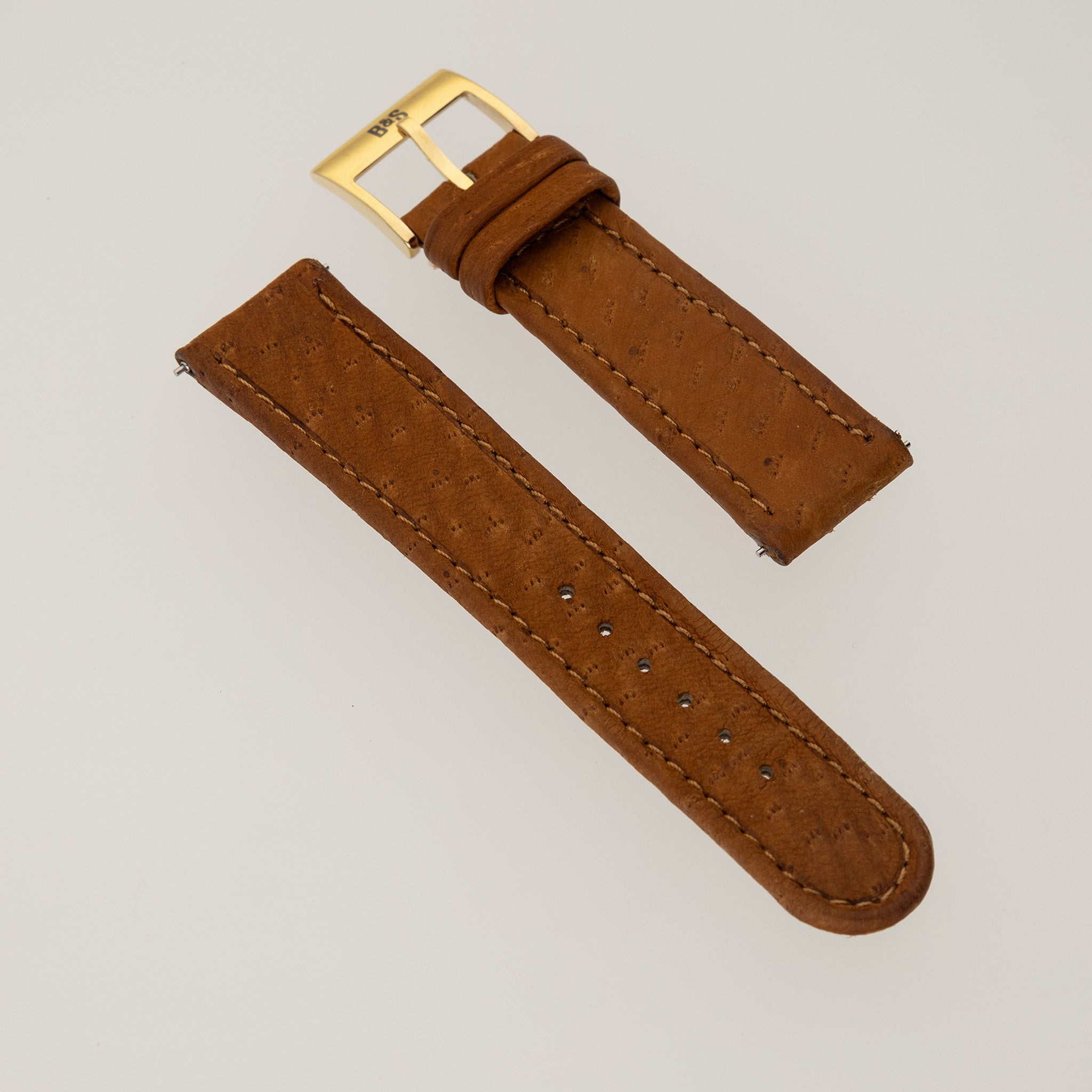 Sample Sale - Peccary Brown Heritage Leather Watch Strap - 20mm - Short - Quick Release Springbars System