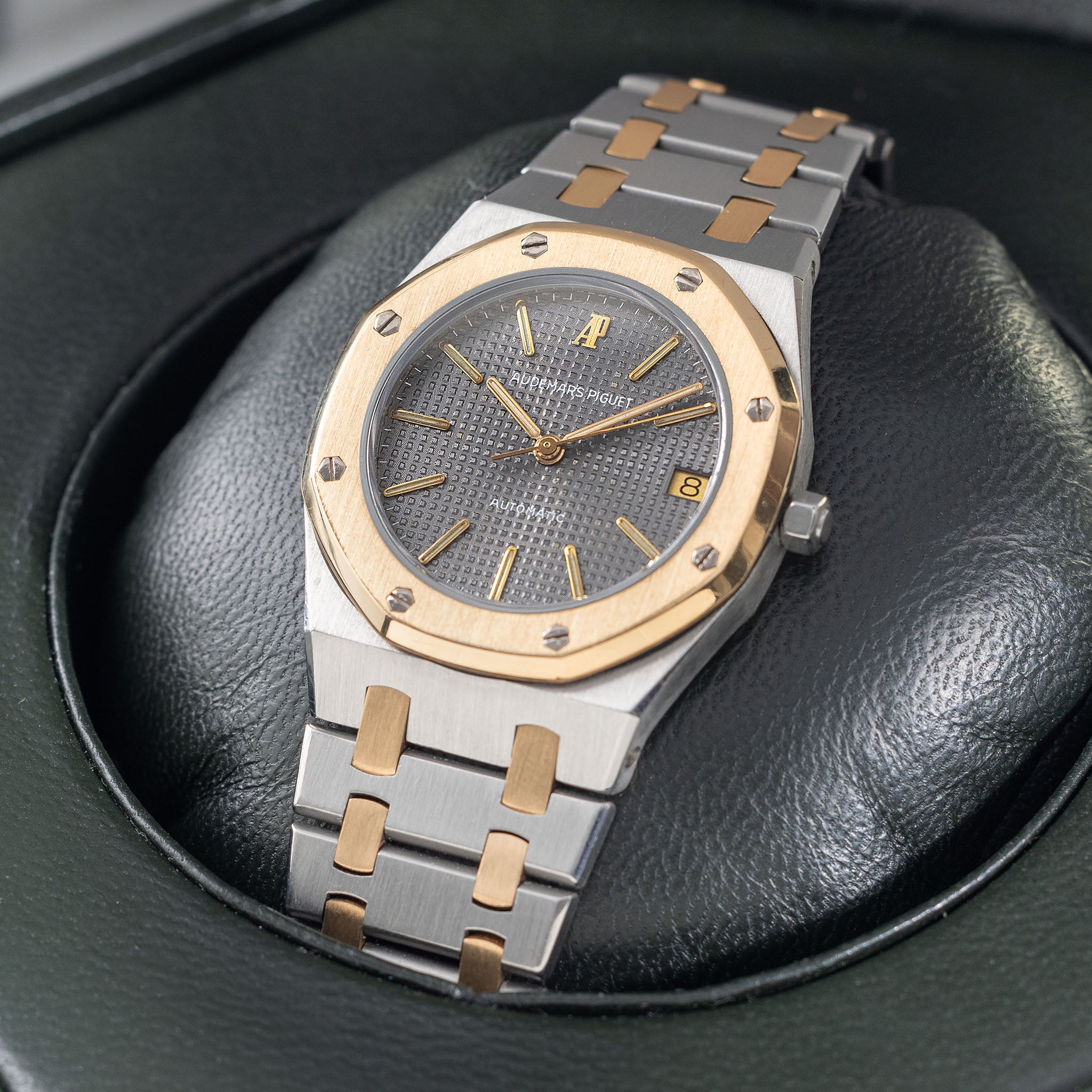 Audemars Piguet Royal Oak Steel and Gold ref 4100SA slate dial with box