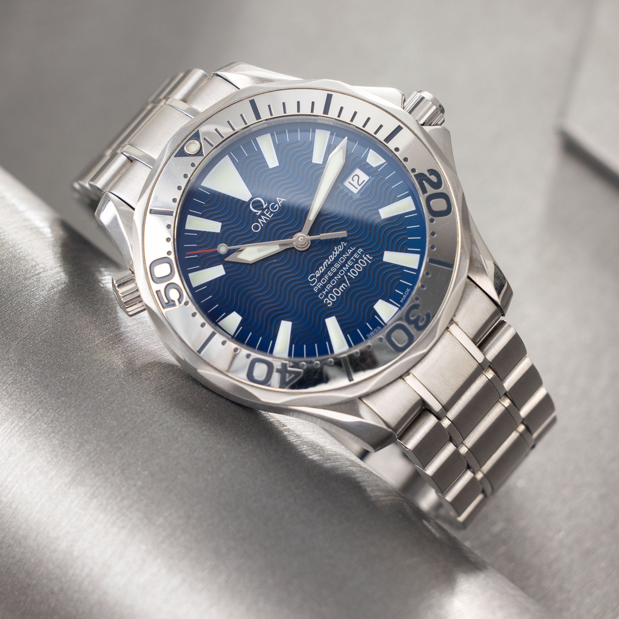 Omega Seamaster 300 Blue Wave Dial Ref 2255.80