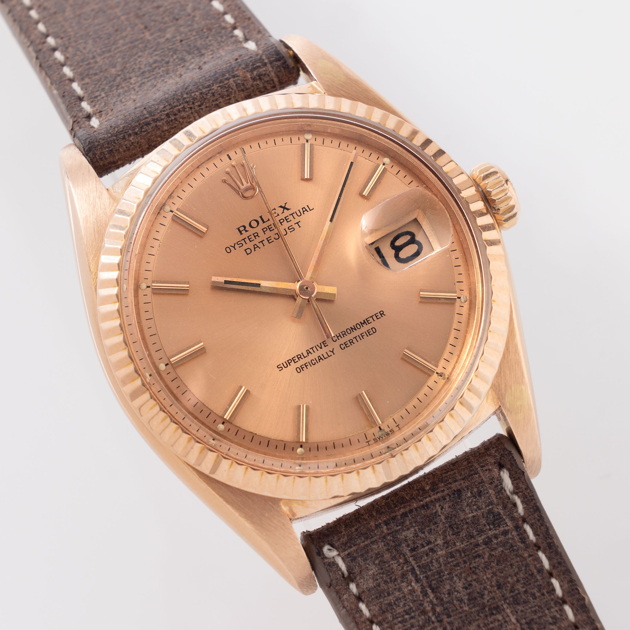 Rolex Datejust in 18k Rose gold ref 1601