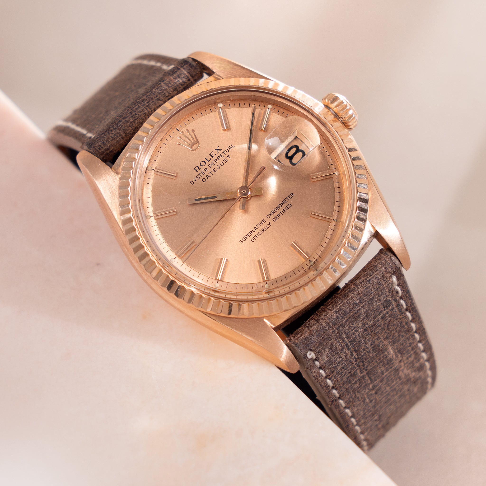 Rolex Datejust in 18k Rose gold ref 1601