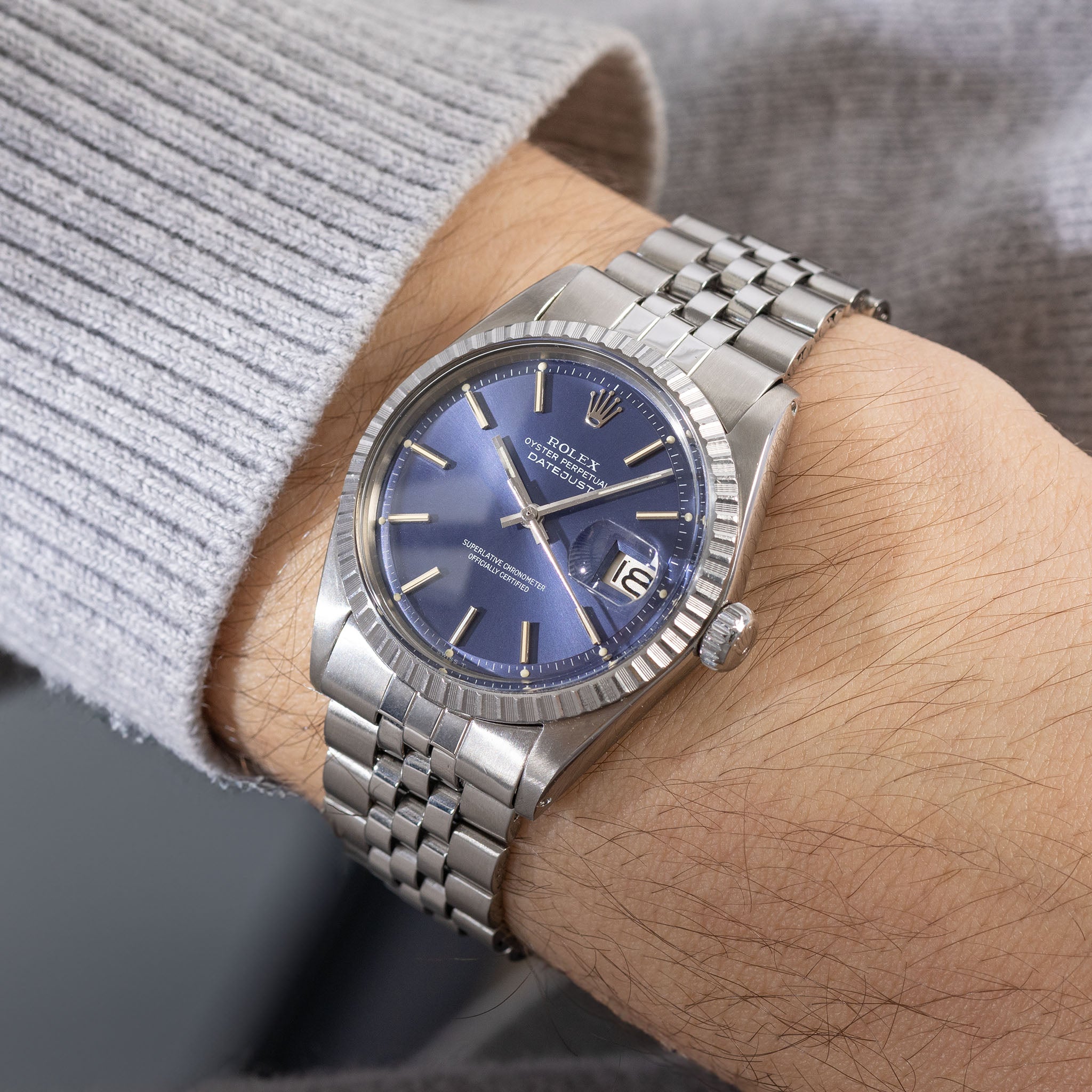 Rolex Datejust Blue Dial Ref 1603