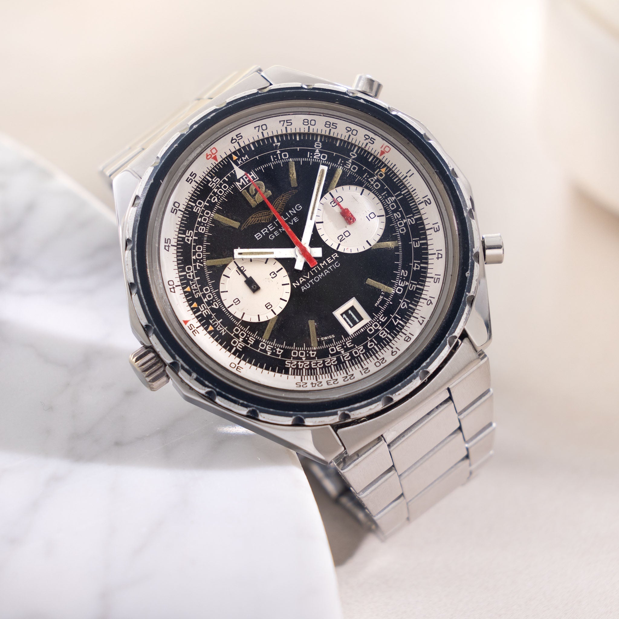 Breitling Navitimer automatic “Iraqi General Youth Training Association” Chronograph Ref. 1806 "Fried Egg"