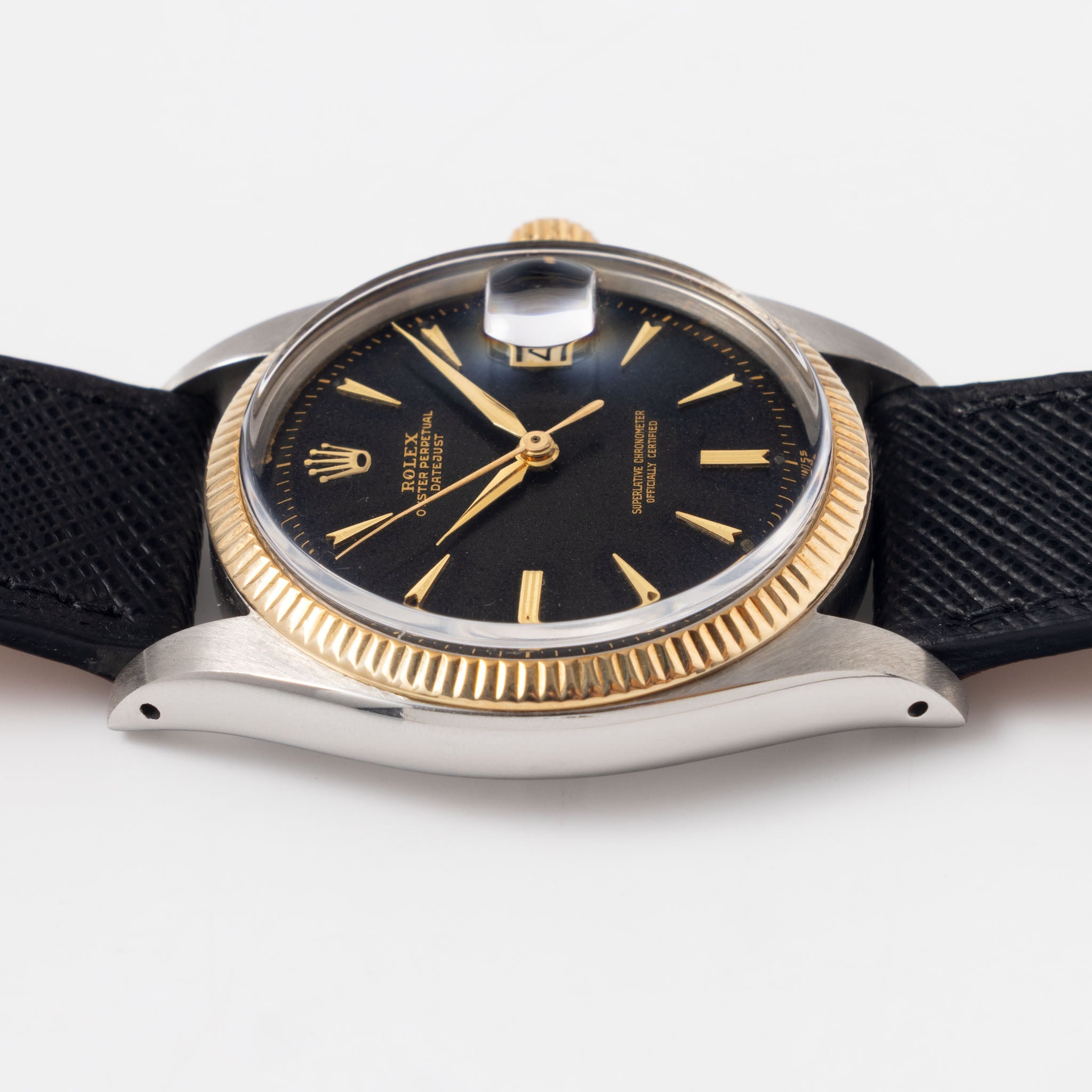 Rolex Datejust Gilt Dial ref 6605 Steel and Gold execution