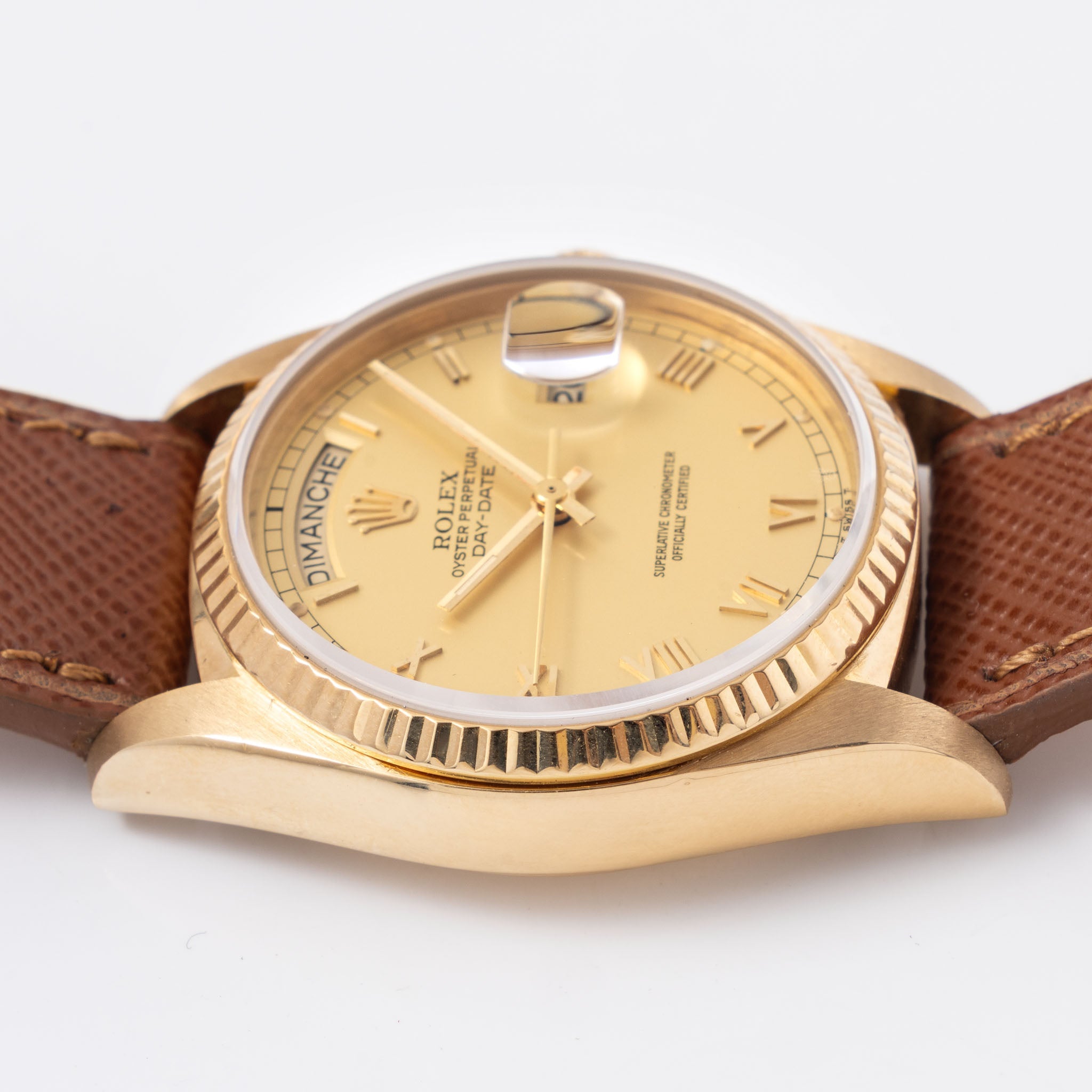 Rolex Day-Date 18038 Matte Champagne dial Roman numerals