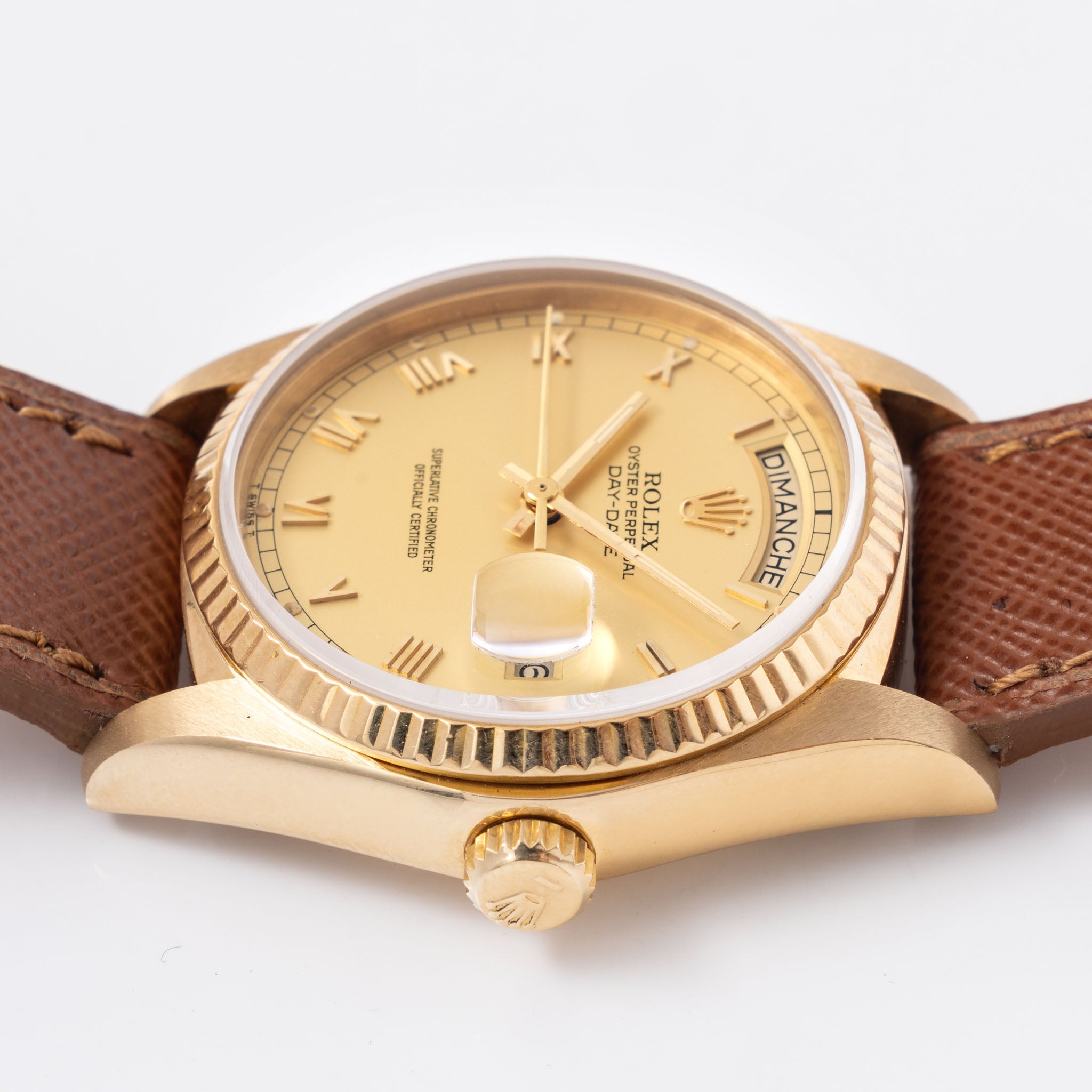 Rolex Day-Date 18038 Matte Champagne dial Roman numerals