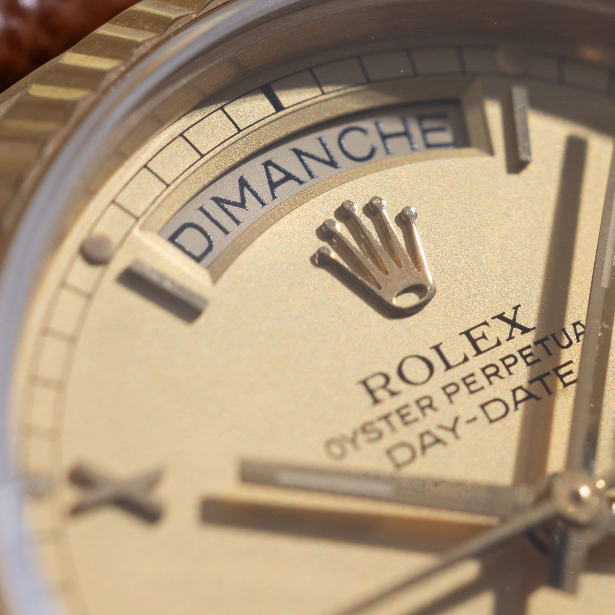 Rolex Day-Date 18038 Matte Champagne dial Roman numerals