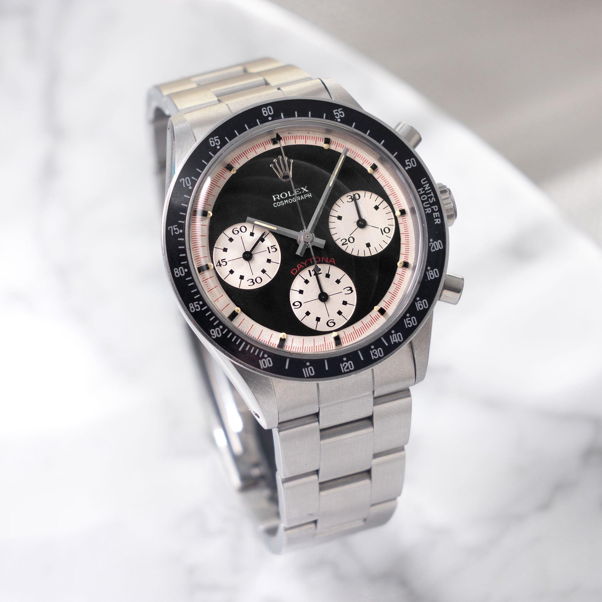 Rolex Cosmograph Daytona 6241 Black Tri-Color exotic dial with Rolex service papers