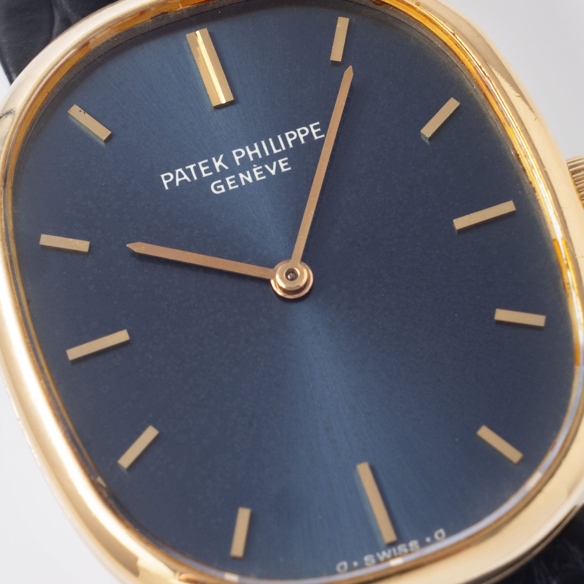 Patek Philippe Ellipse D'Or 3648J Blue Soleil Sigma Dial in 18k Yellow Gold with Original Box