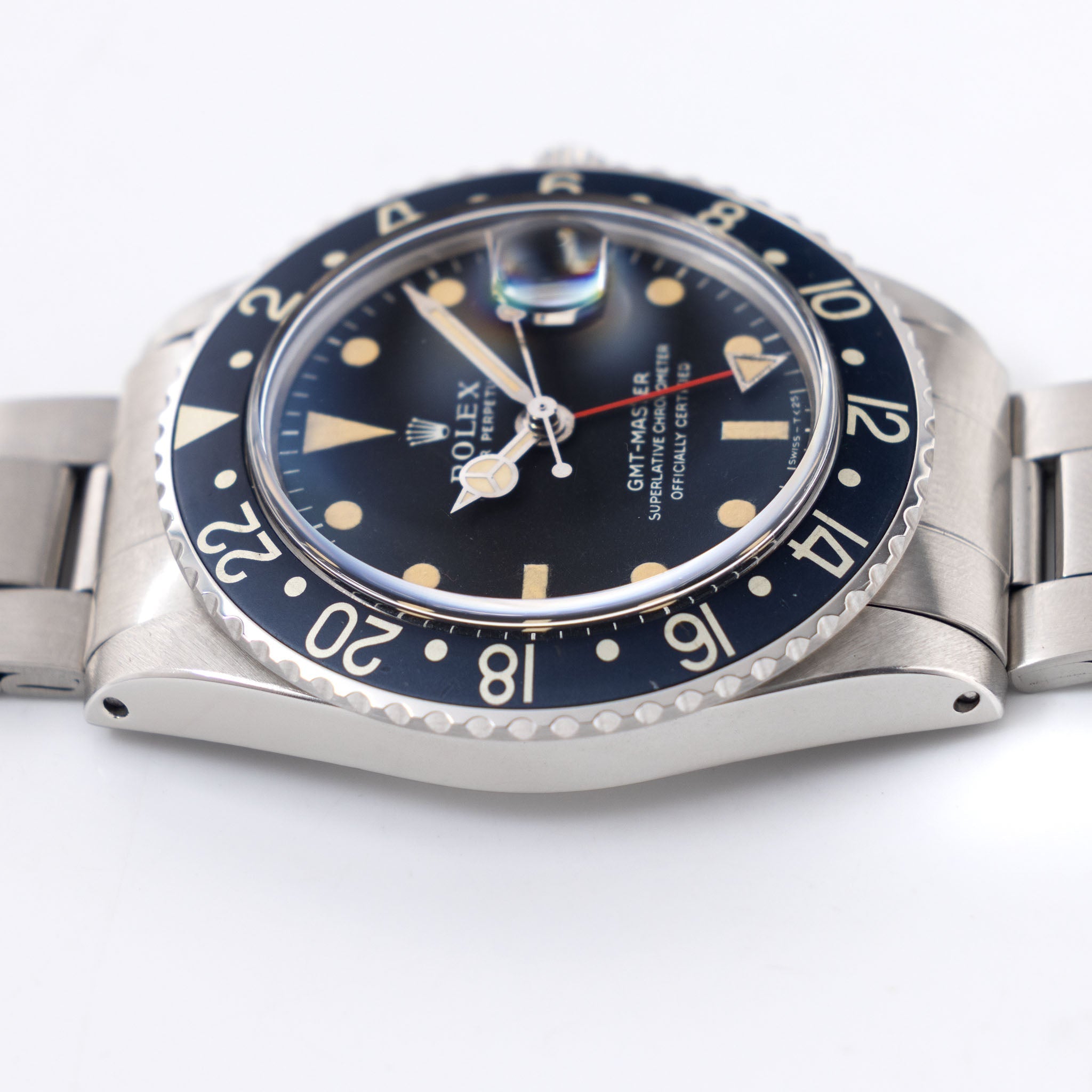 Rolex GMT-Master 1675 MK1 Long E Dial Vivid Patina Faded to Grey Inlay