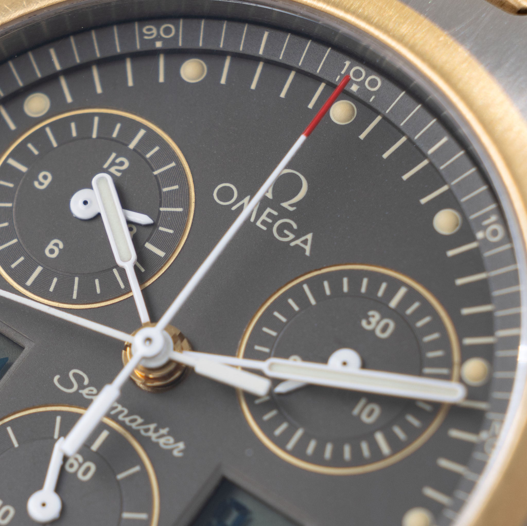 Omega Seamaster Polaris chronograph Olympic Games Limited Edition  in Titanium  and Gold ref 386.1232