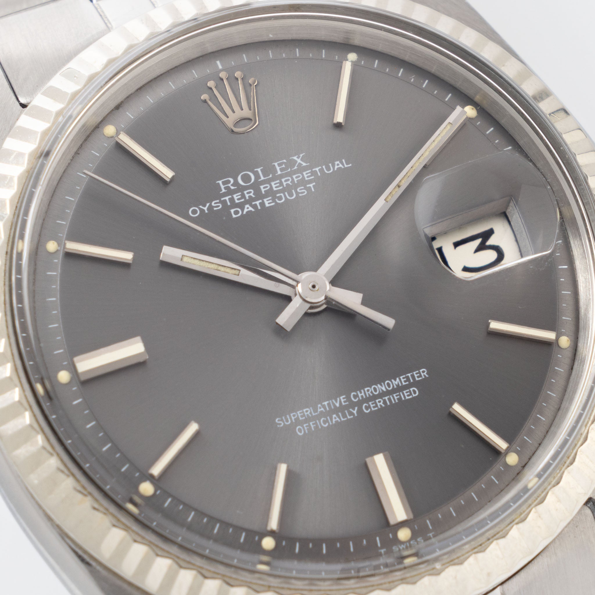 Rolex Datejust 1601 Grey Soleil Dial
