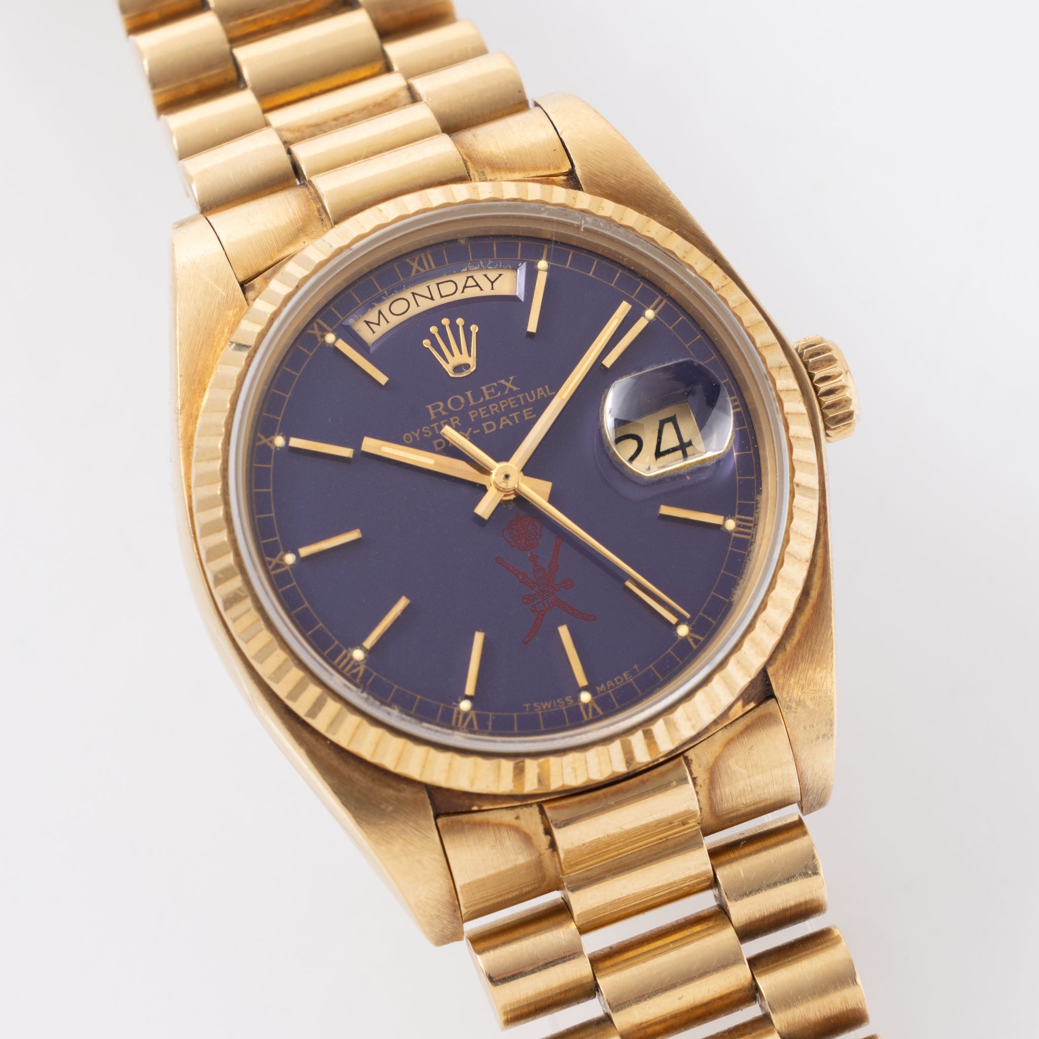 Rolex Day-Date 18038 Purple Khanjar dial from original owner’s family with Provenance