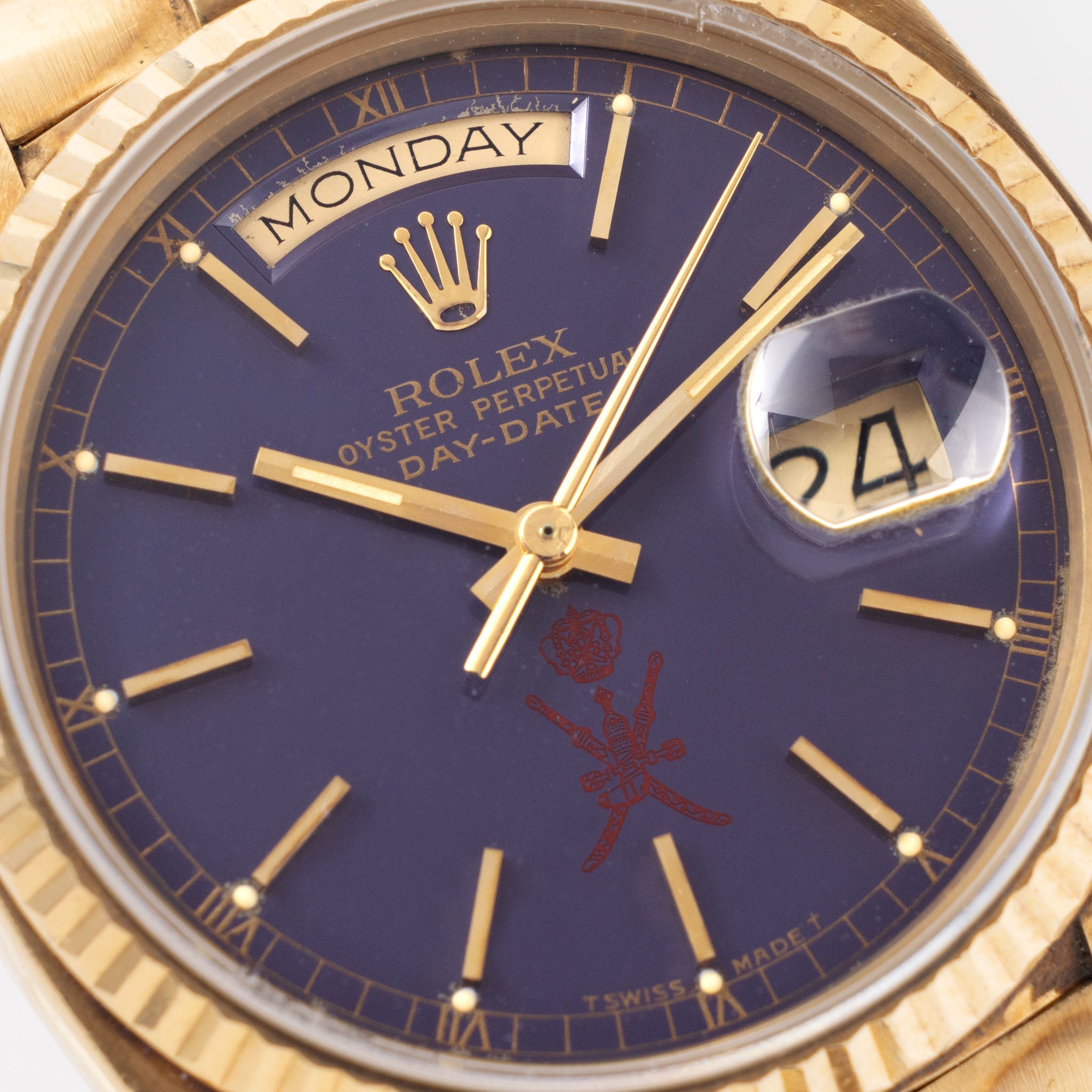 Rolex Day-Date 18038 Purple Khanjar dial from original owner’s family with Provenance